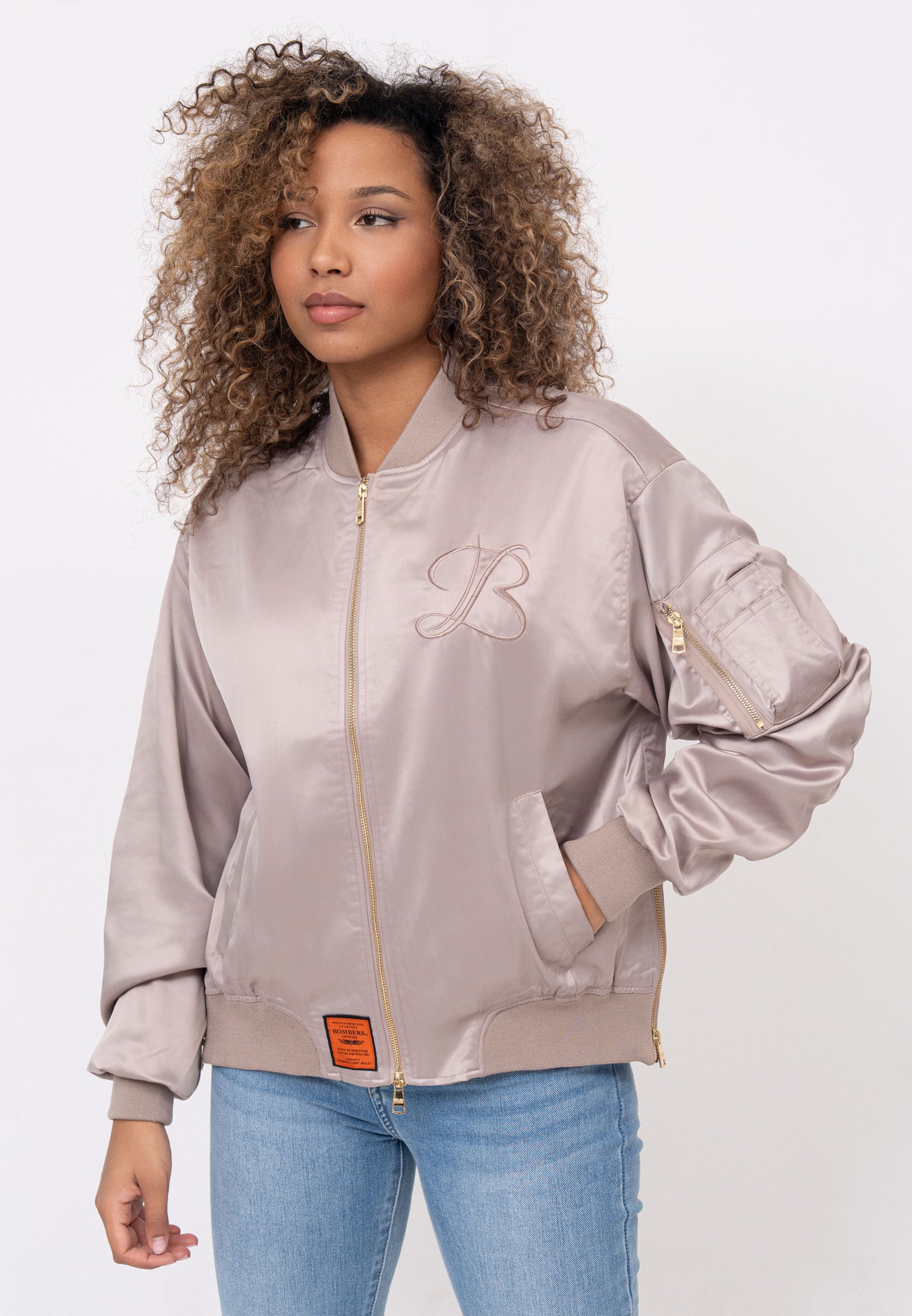 Kansas W bomber jacket in taupe Jackets Bombers Original