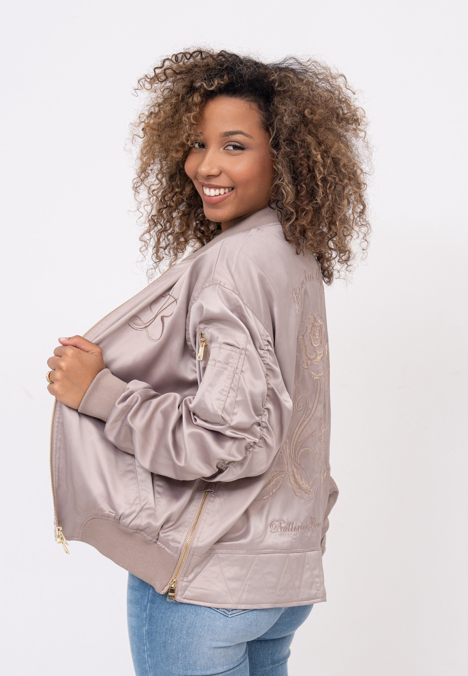 Kansas W bomber jacket in taupe Jackets Bombers Original