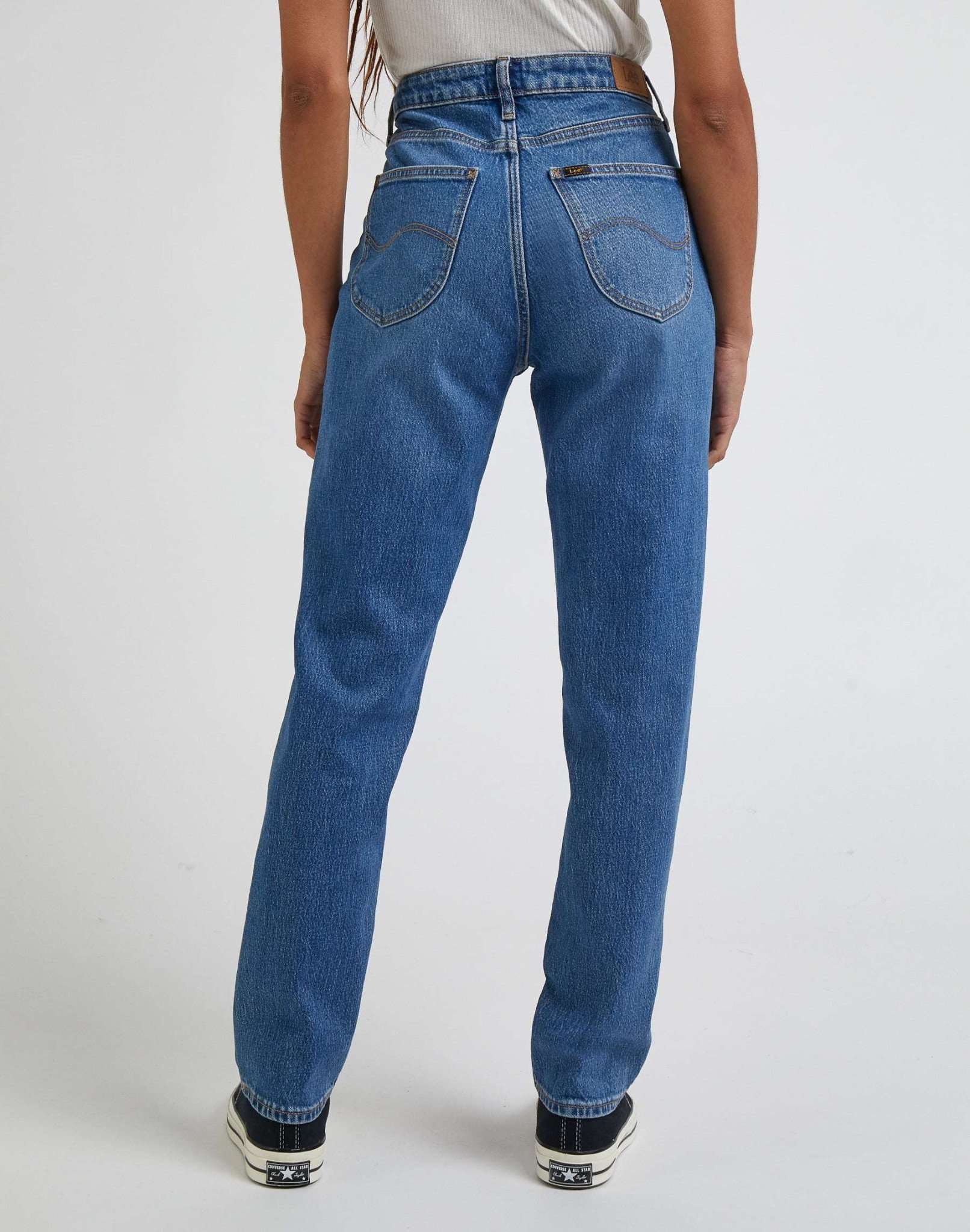 Carol in Worn Iris Jeans Lee