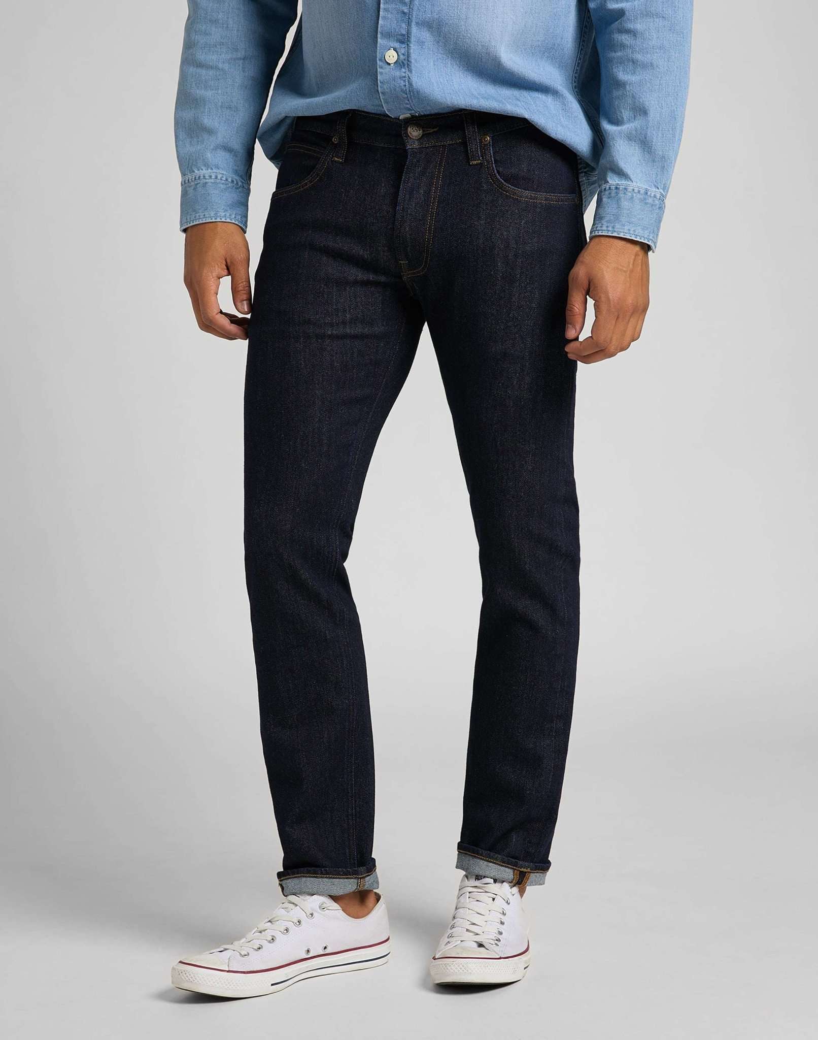 Daren Zip Fly in Rinse Jeans Lee