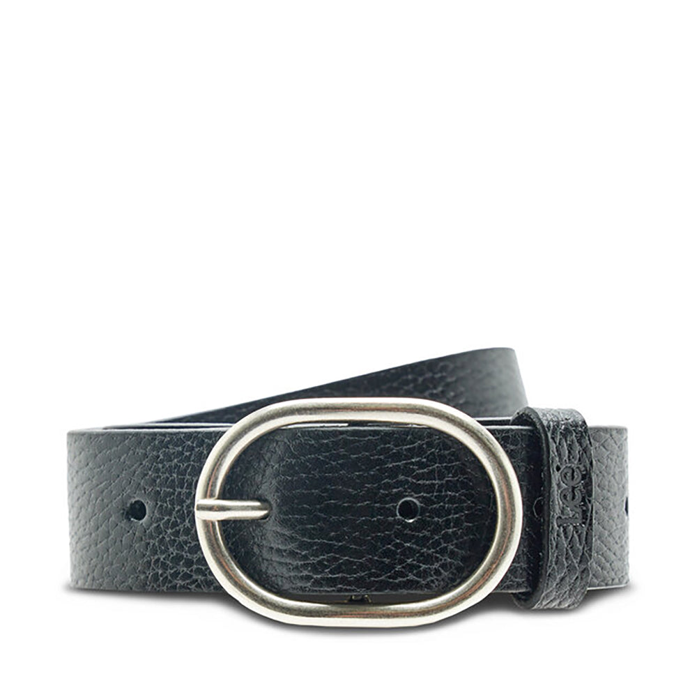 Wide Leather Belt in Black Belt Lee