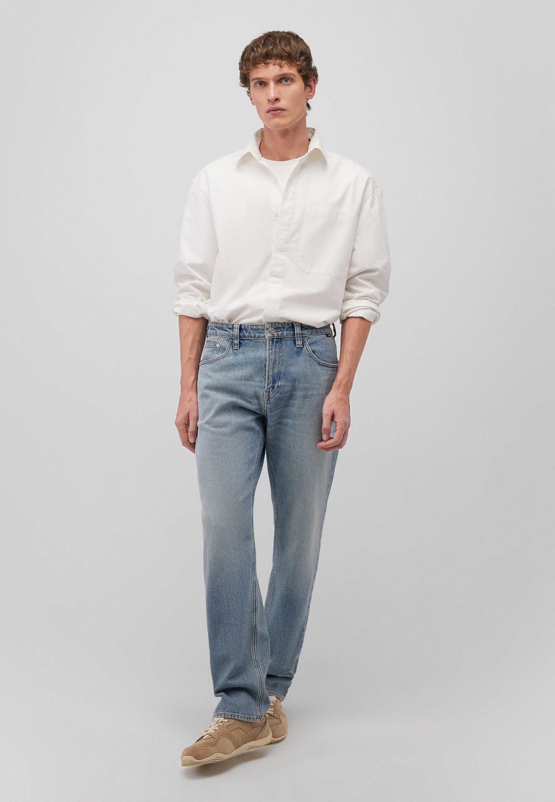 Lisbon in Foggy Used Vintage Jeans Mavi