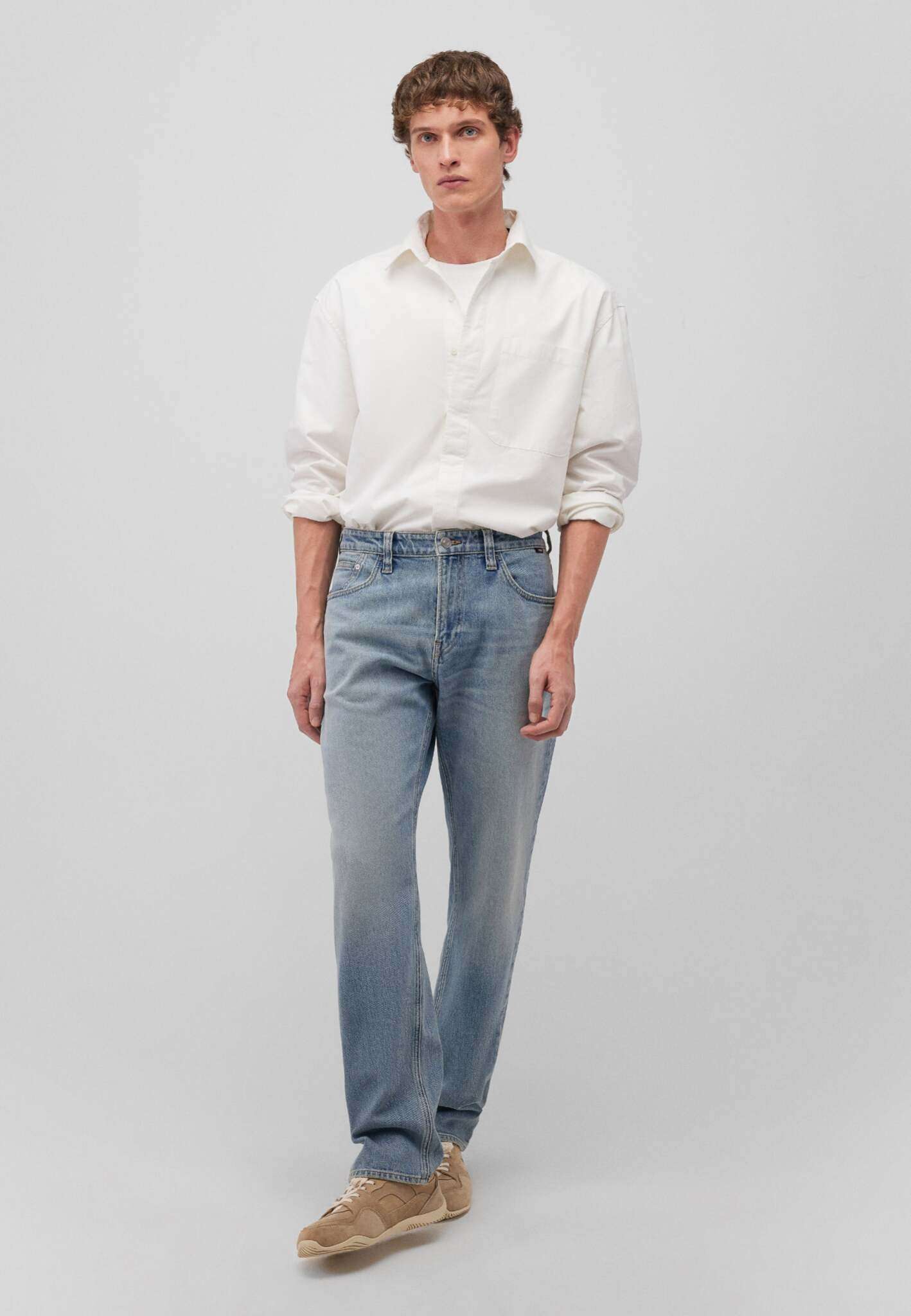 Lisbon in Foggy Used Vintage Jeans Mavi