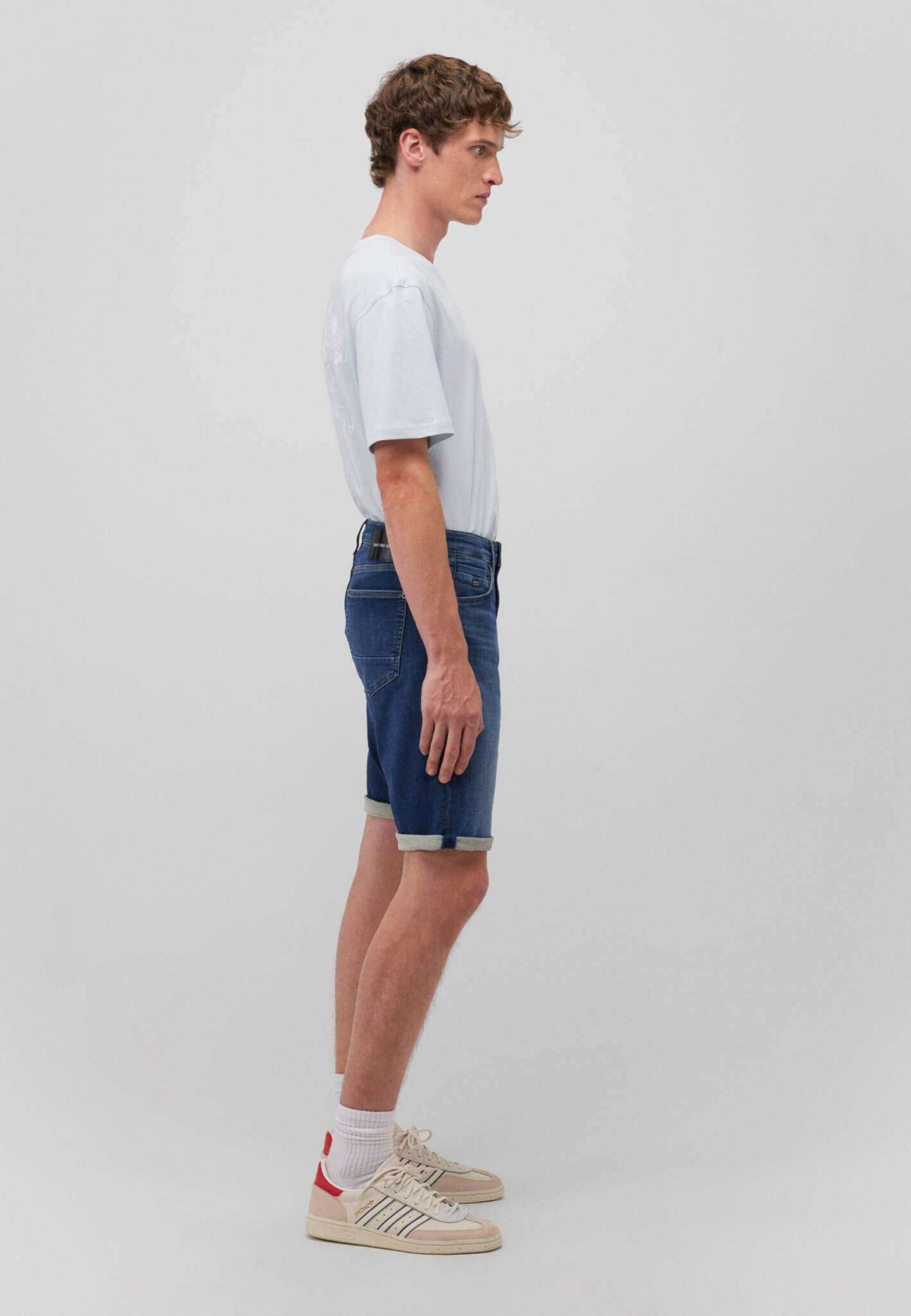 Tim in Dark Brushed Sporty Shorts Mavi