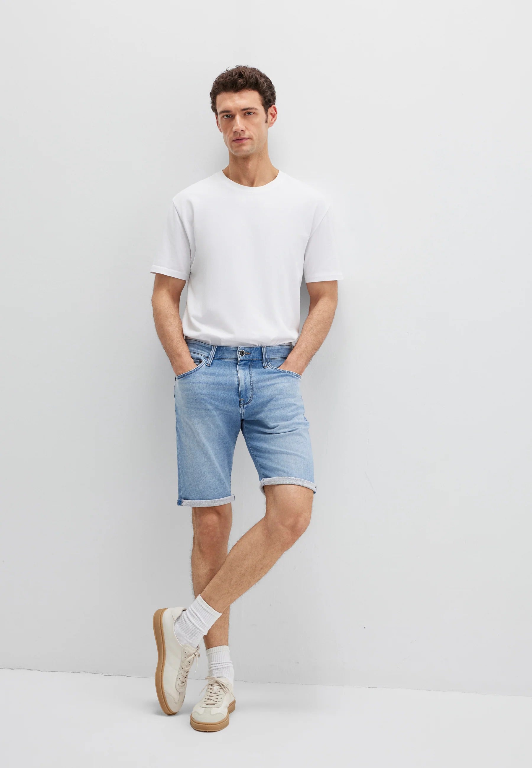 Tim in Lt Vintage Blue Denim Shorts Mavi