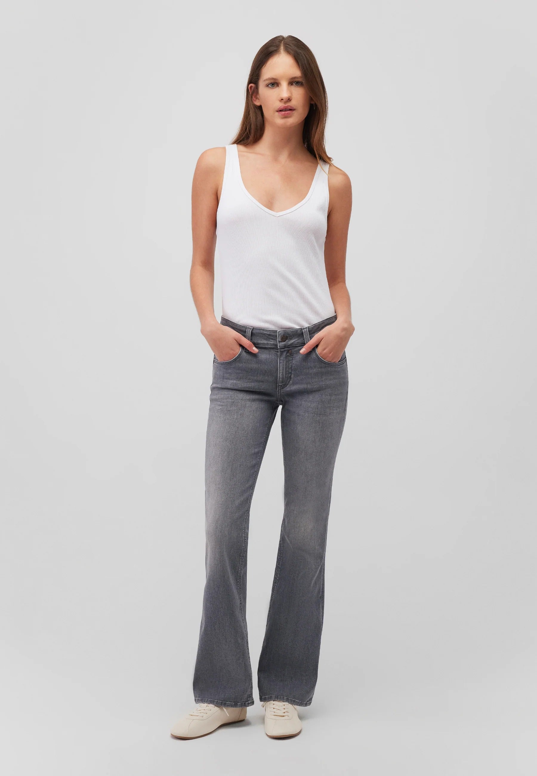 Bella in Grey Brushed Venice Jeans Mavi