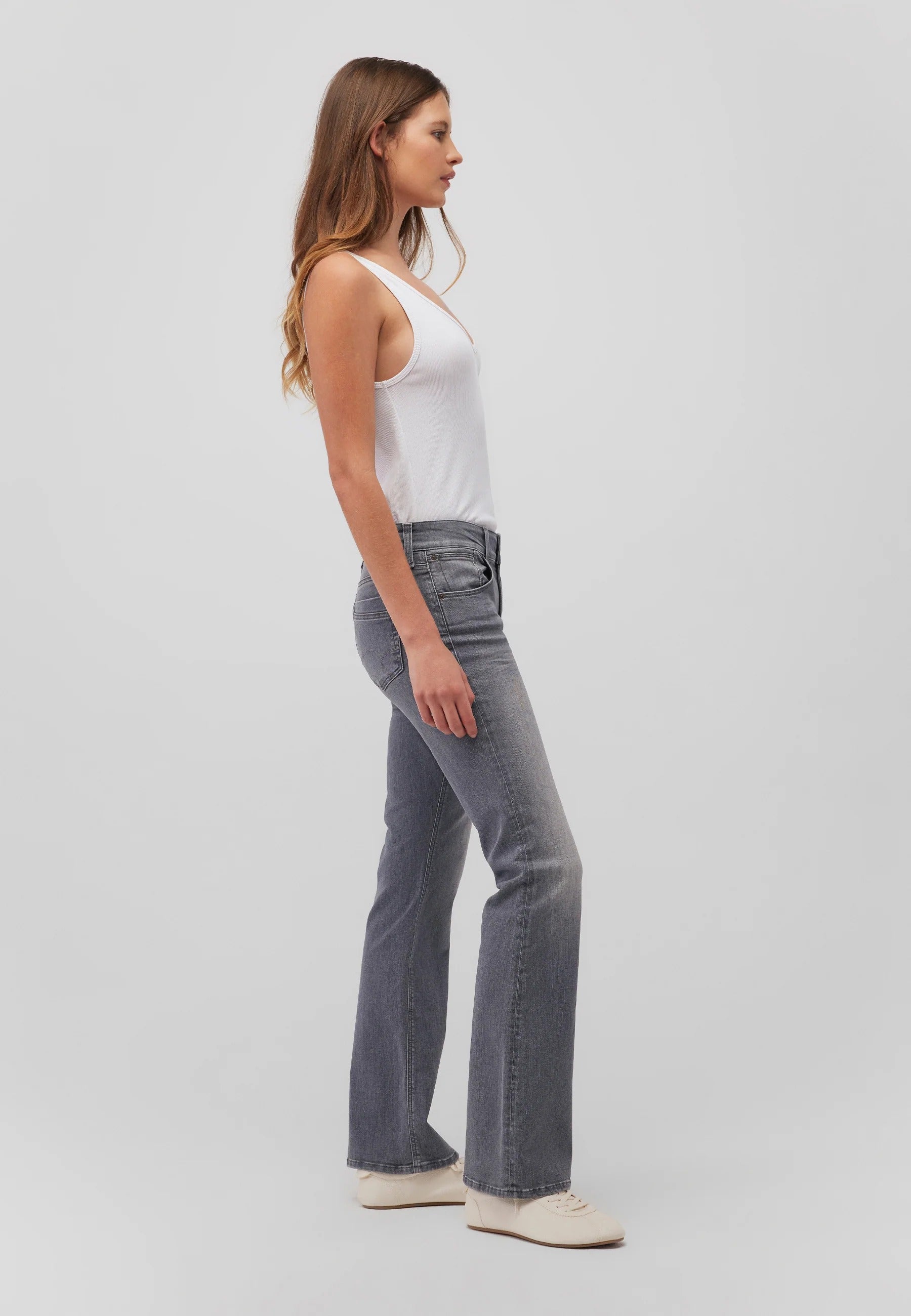 Bella in Grey Brushed Venice Jeans Mavi