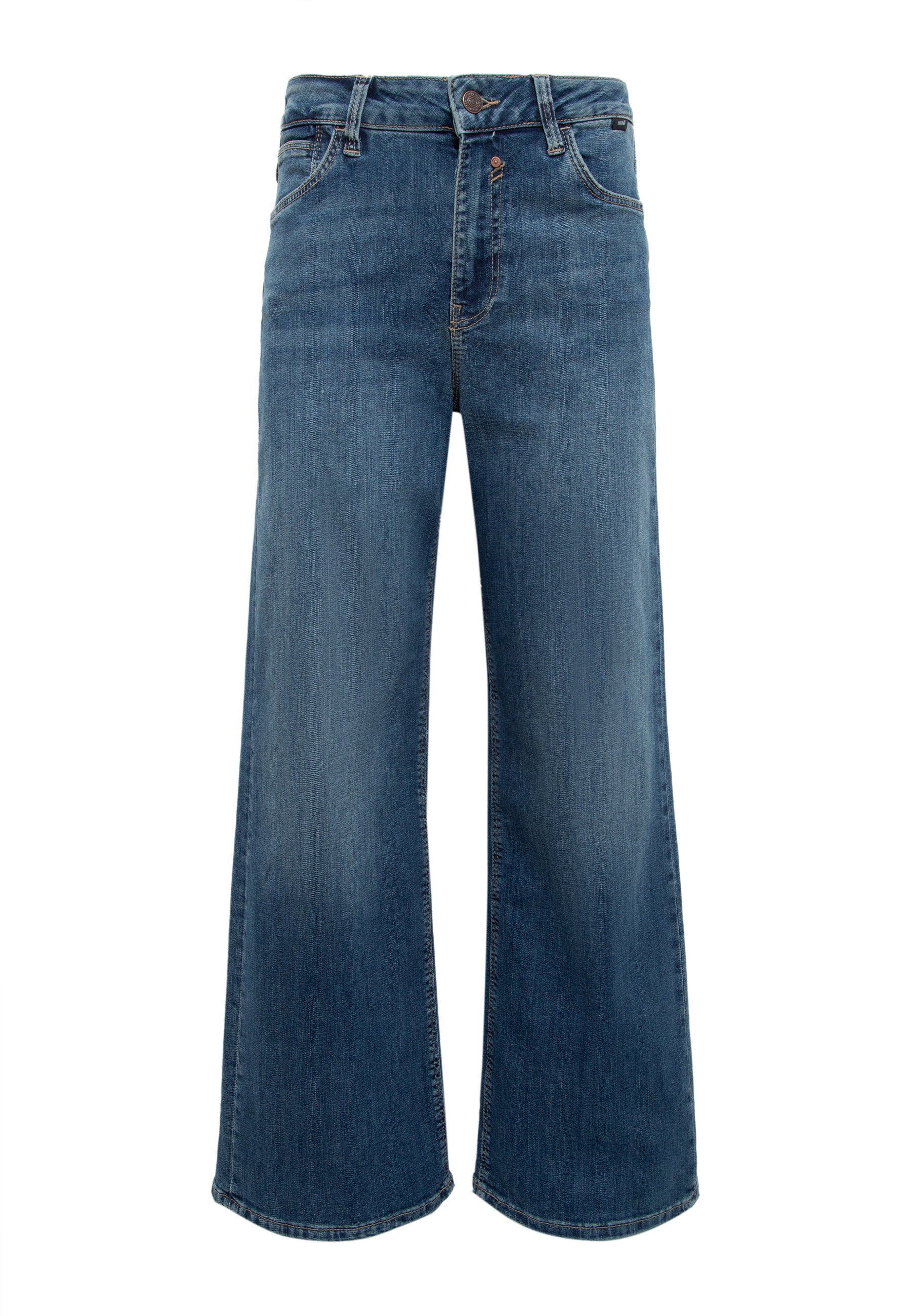 Malibu in Indigo Shaded Straight Jeans Mavi