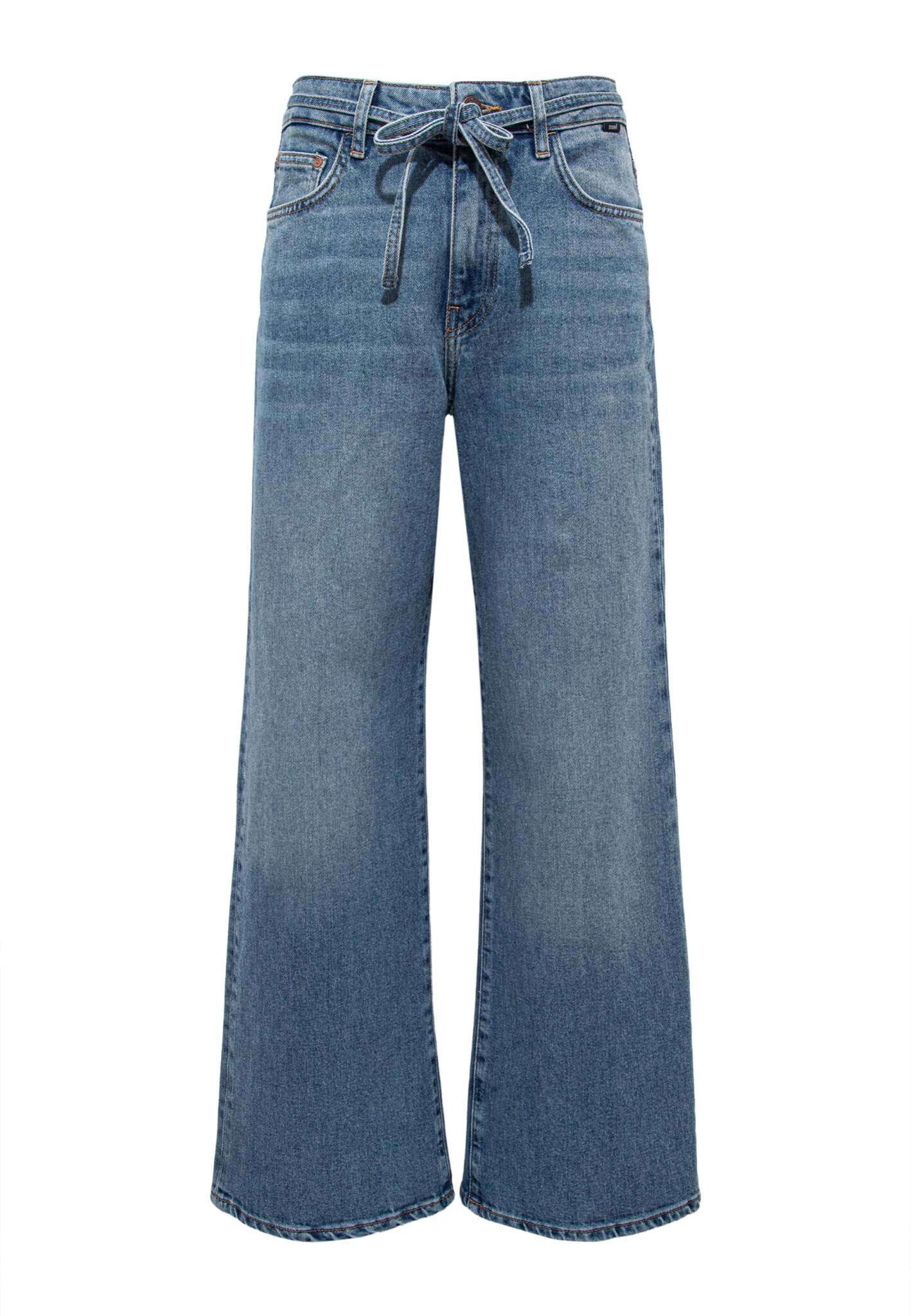 Malibu With Belt in Mid Used 90S Jeans Mavi