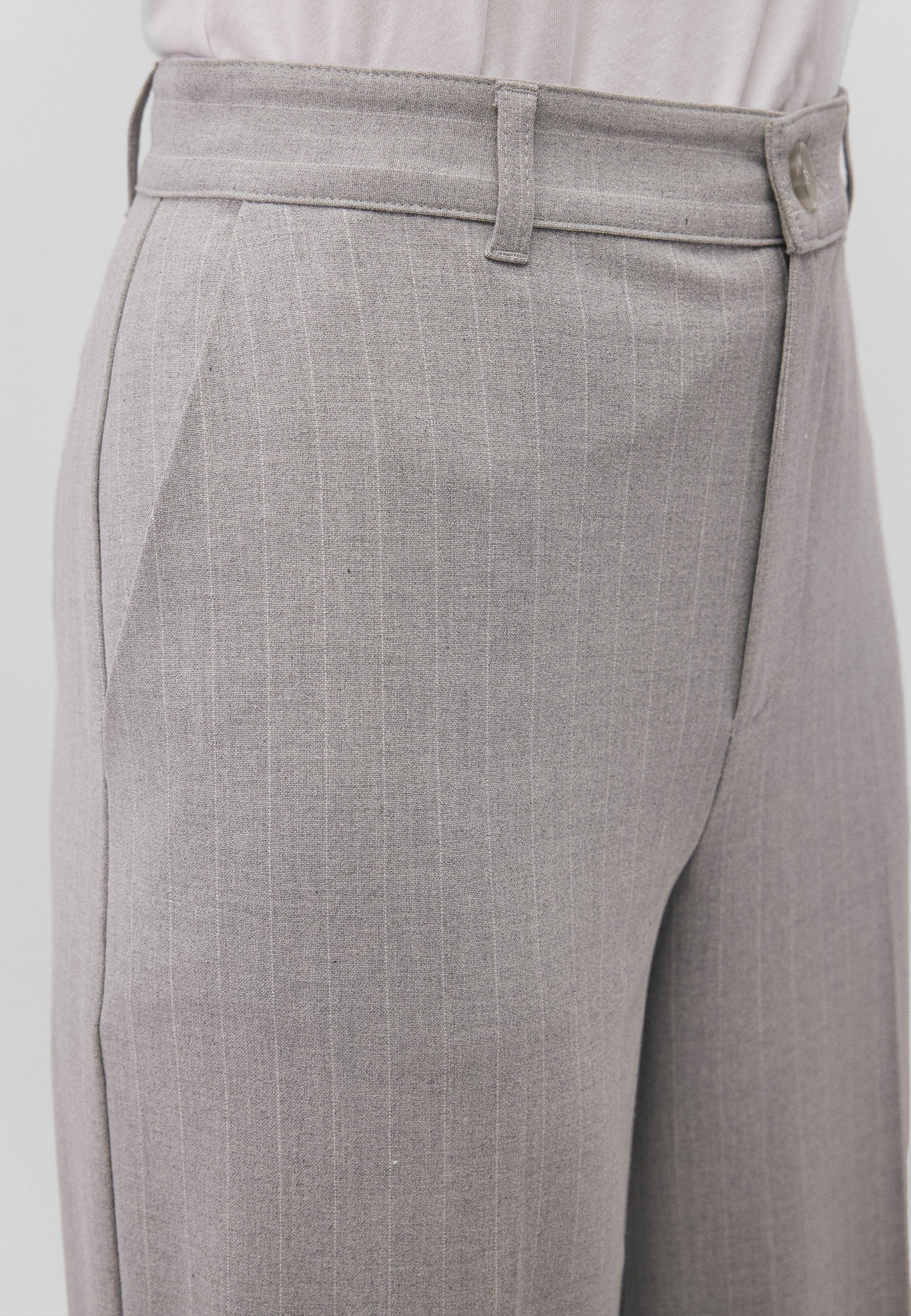 Woven Pants in Grey Stripe Pants Mavi
