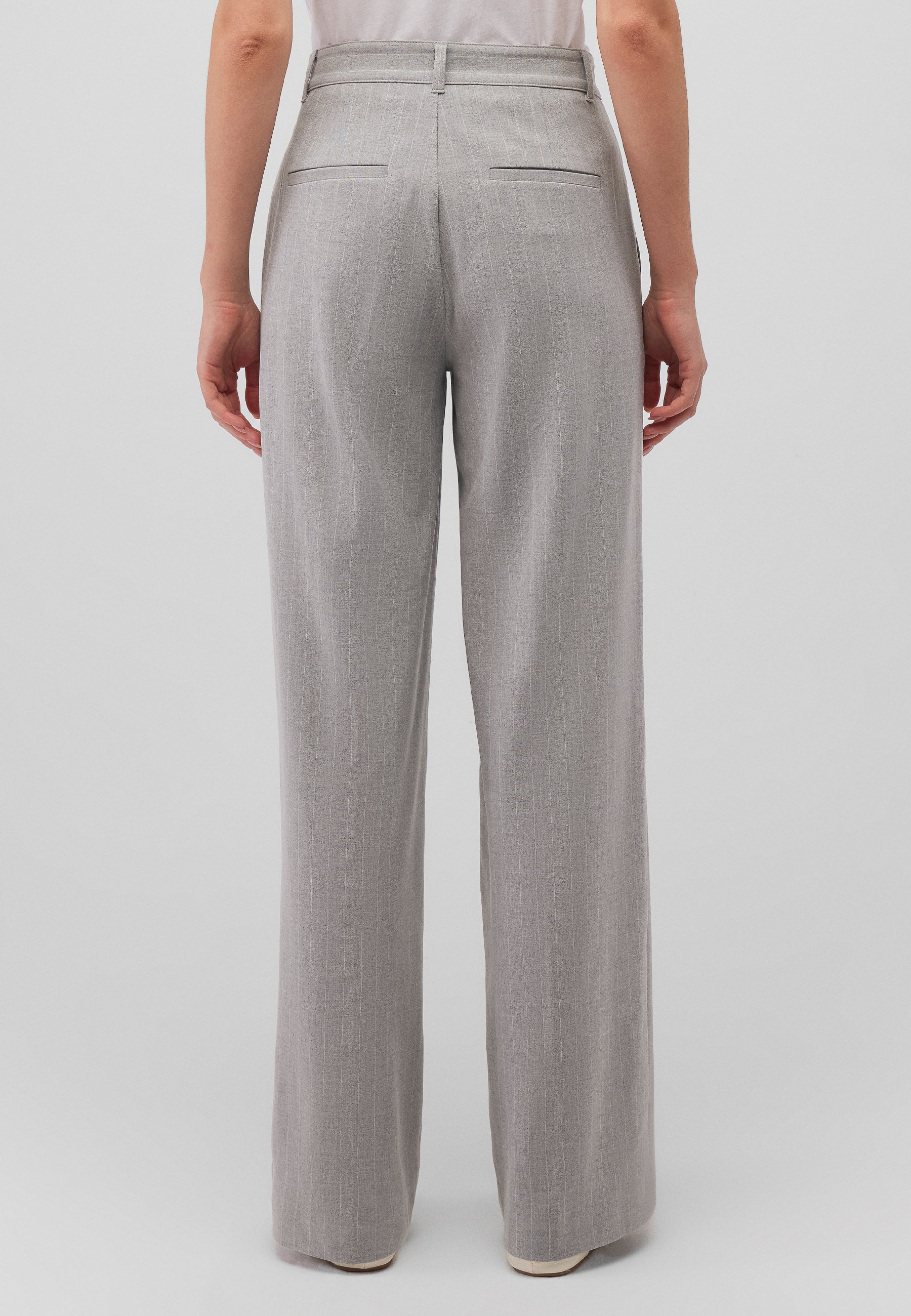 Woven Pants in Grey Stripe Pants Mavi