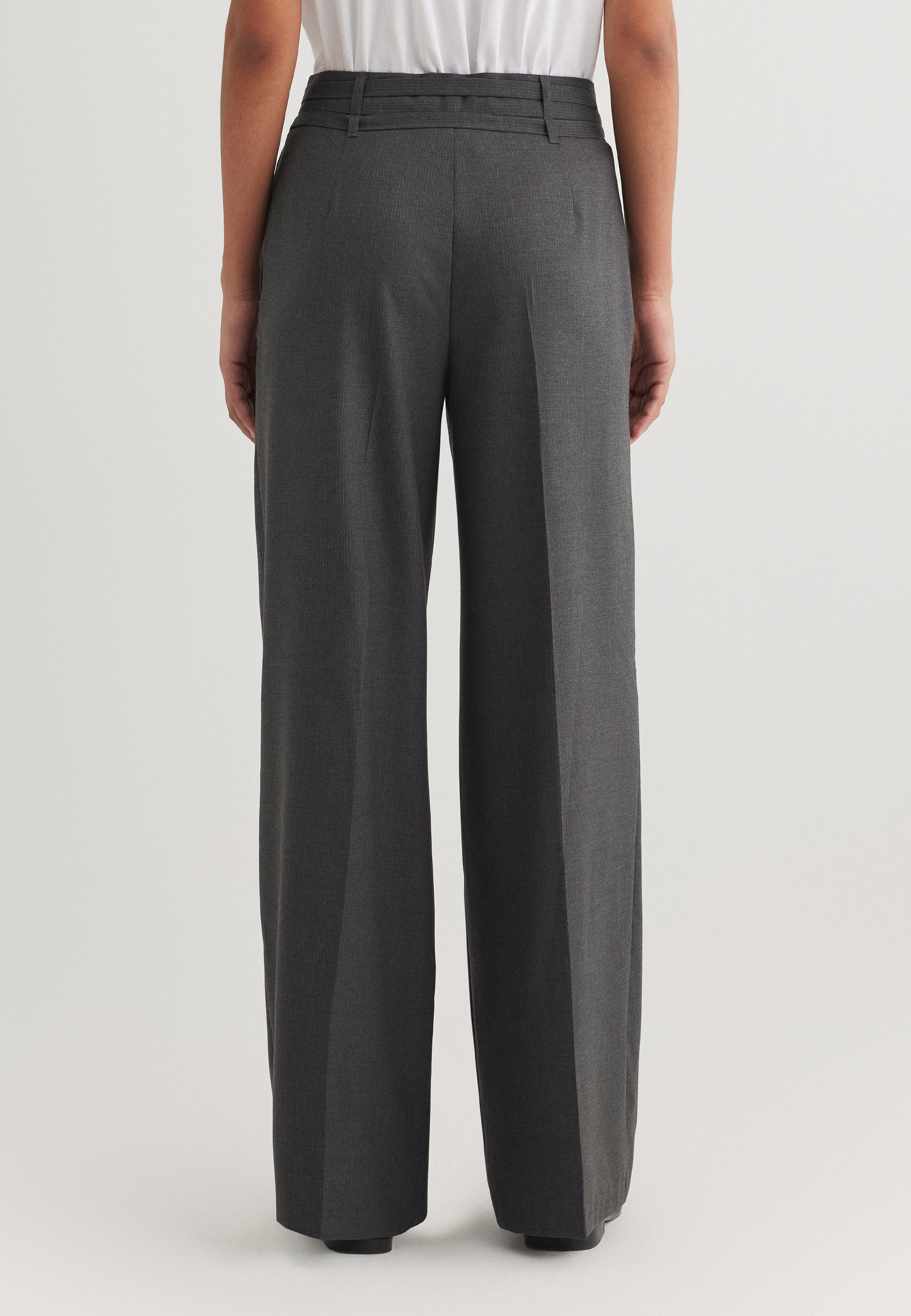 Woven Pants Belt in Antrasit Pin Stripe Pants Mavi