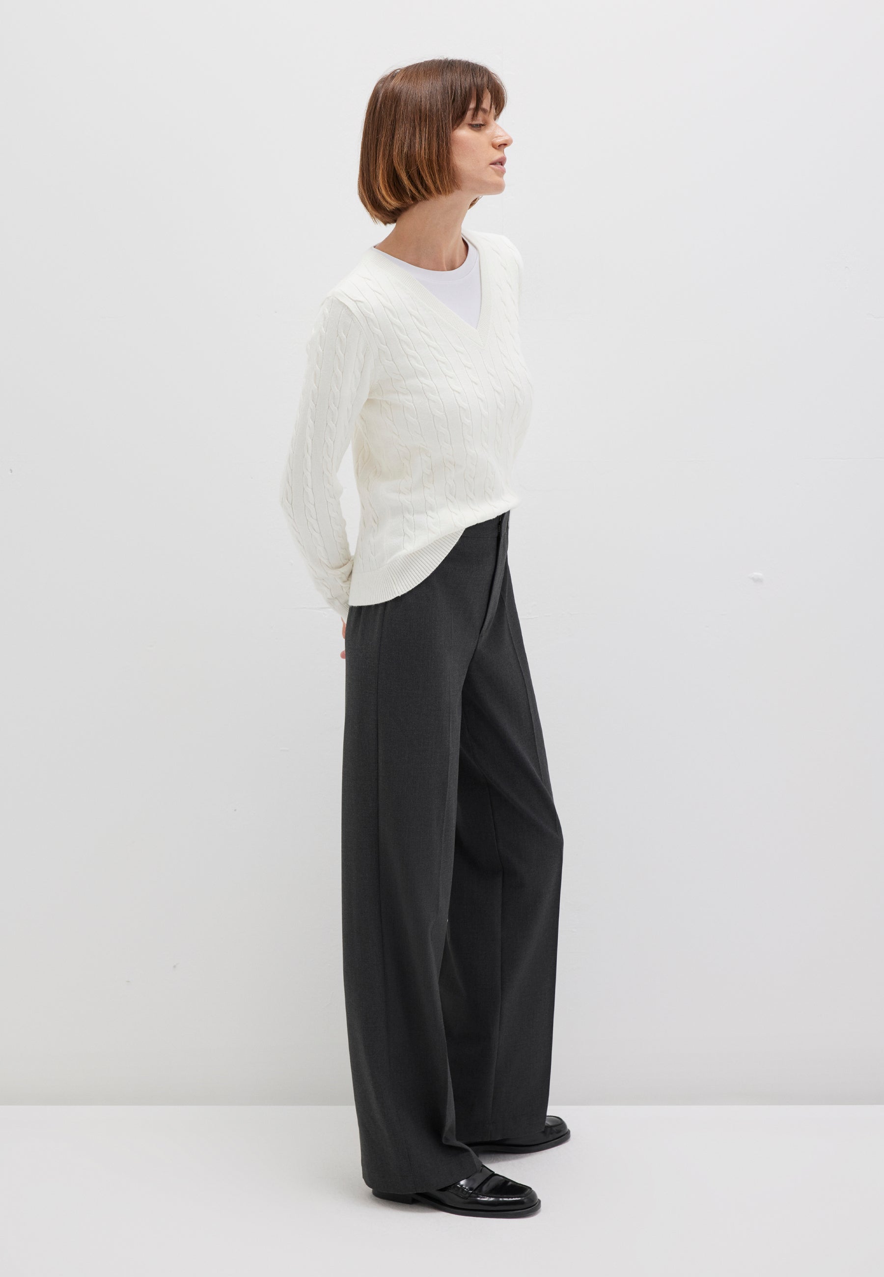 Woven Pant in Anthracite Melange Pants Mavi
