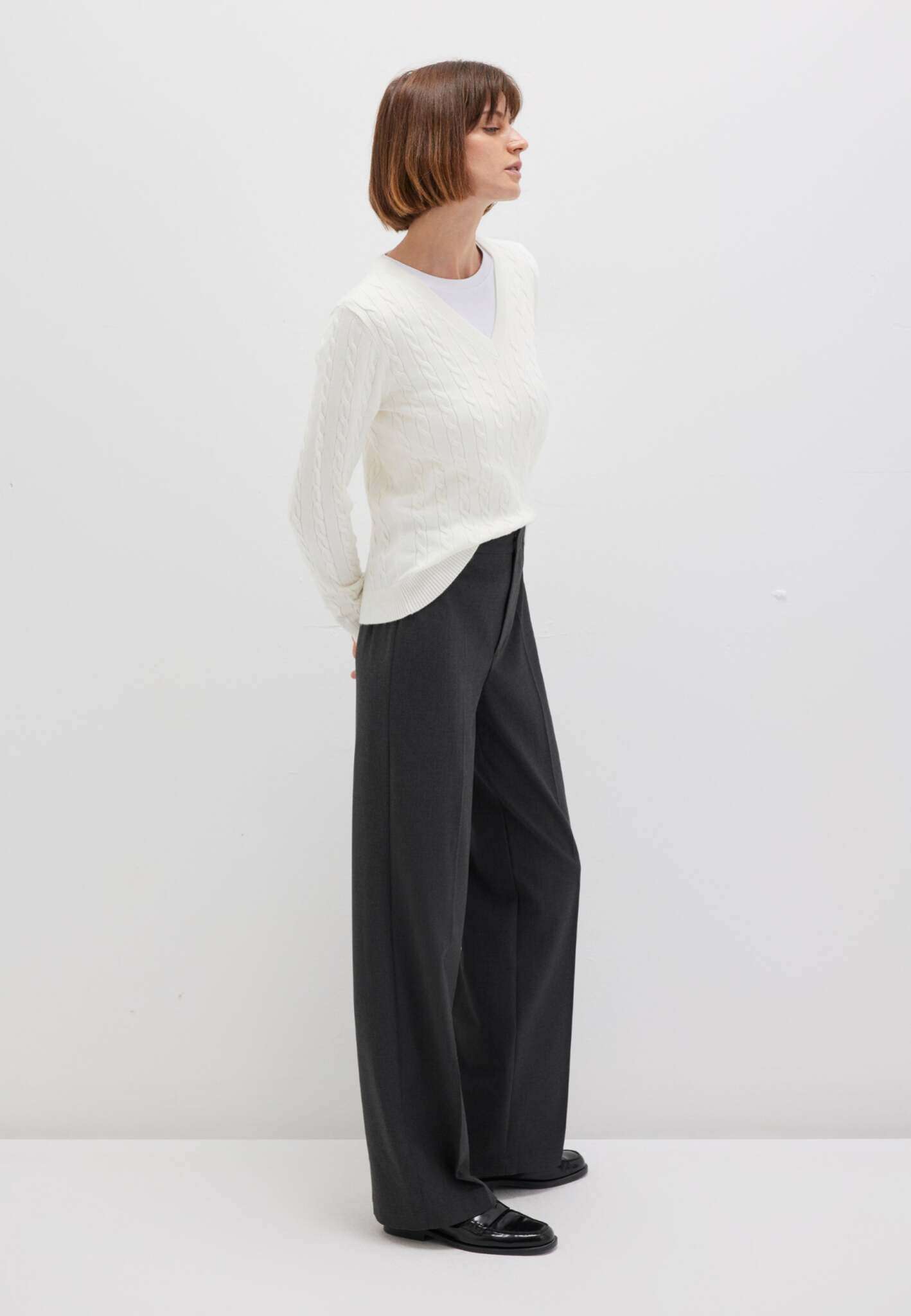 Woven Pant in Anthracite Melange Pants Mavi