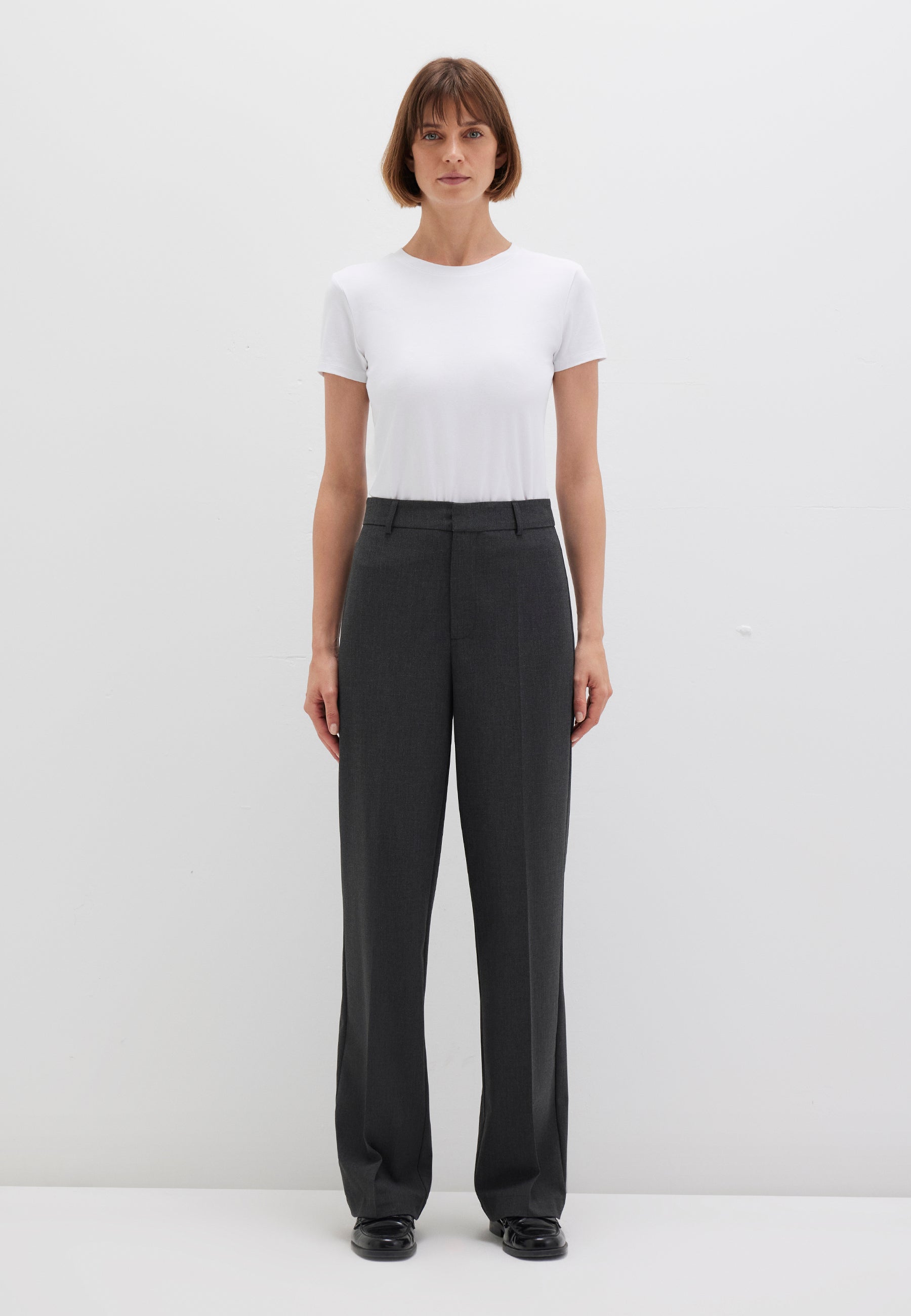 Woven Pant in Anthracite Melange Pants Mavi
