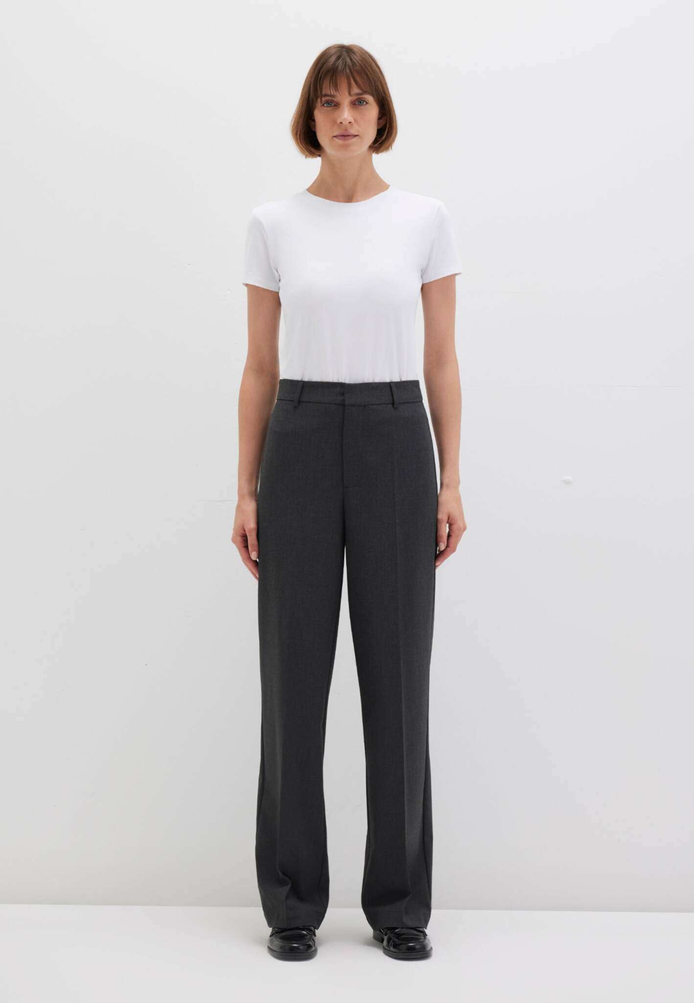 Woven Pant in Anthracite Melange Pants Mavi
