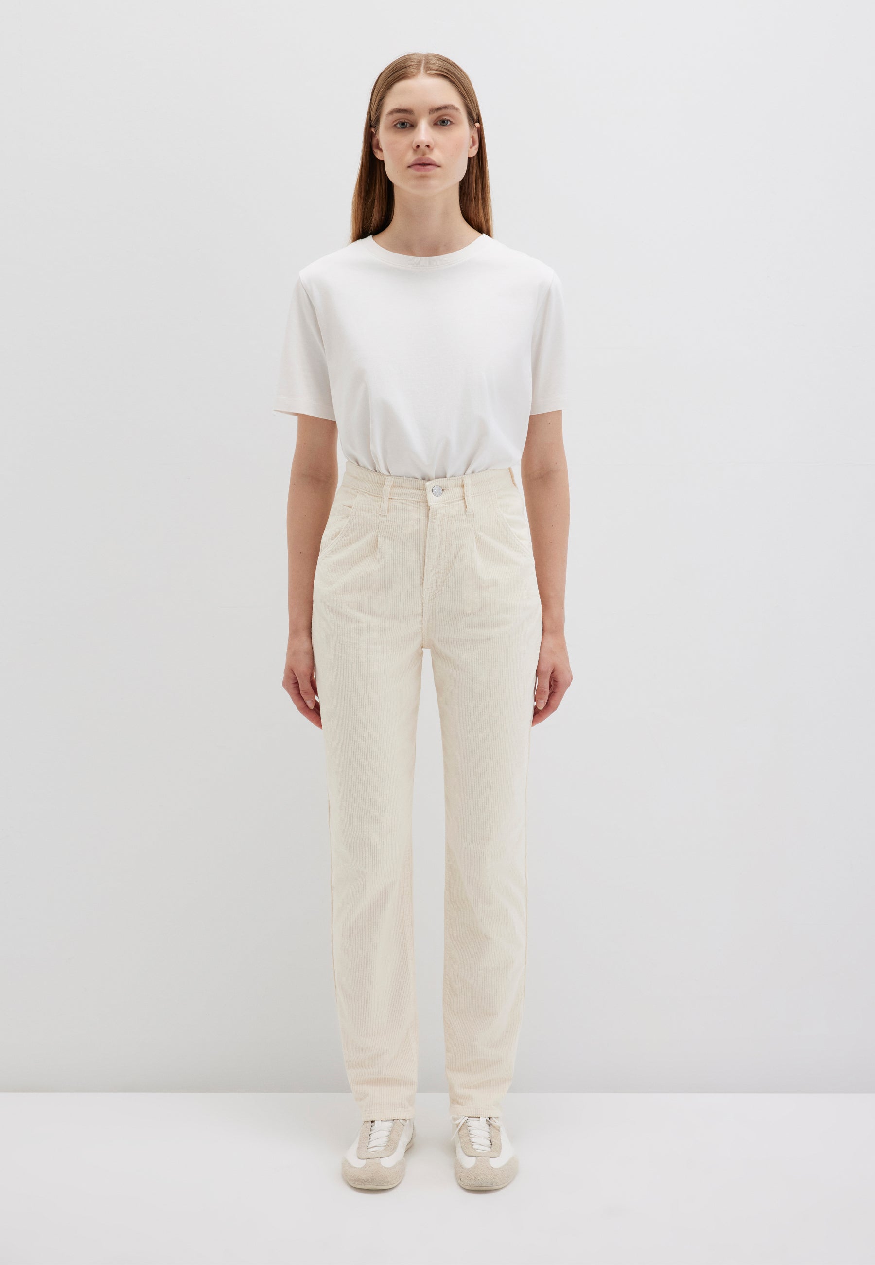 Laura in angora corduroy pants Mavi