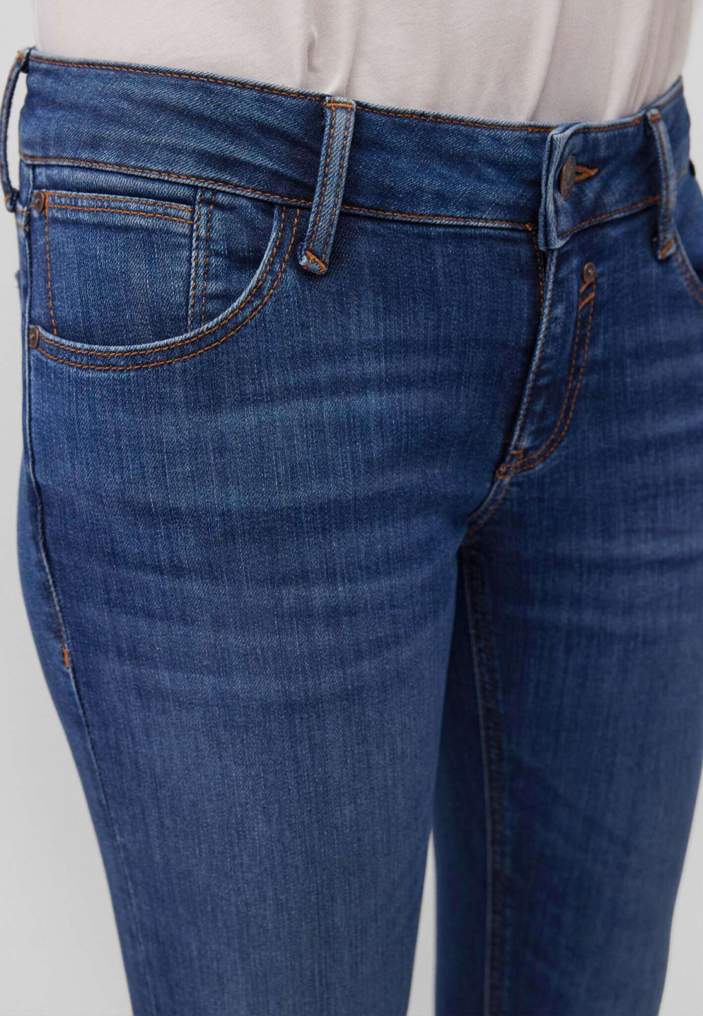 Lindy in Dark Brushed Venice Jeans Mavi