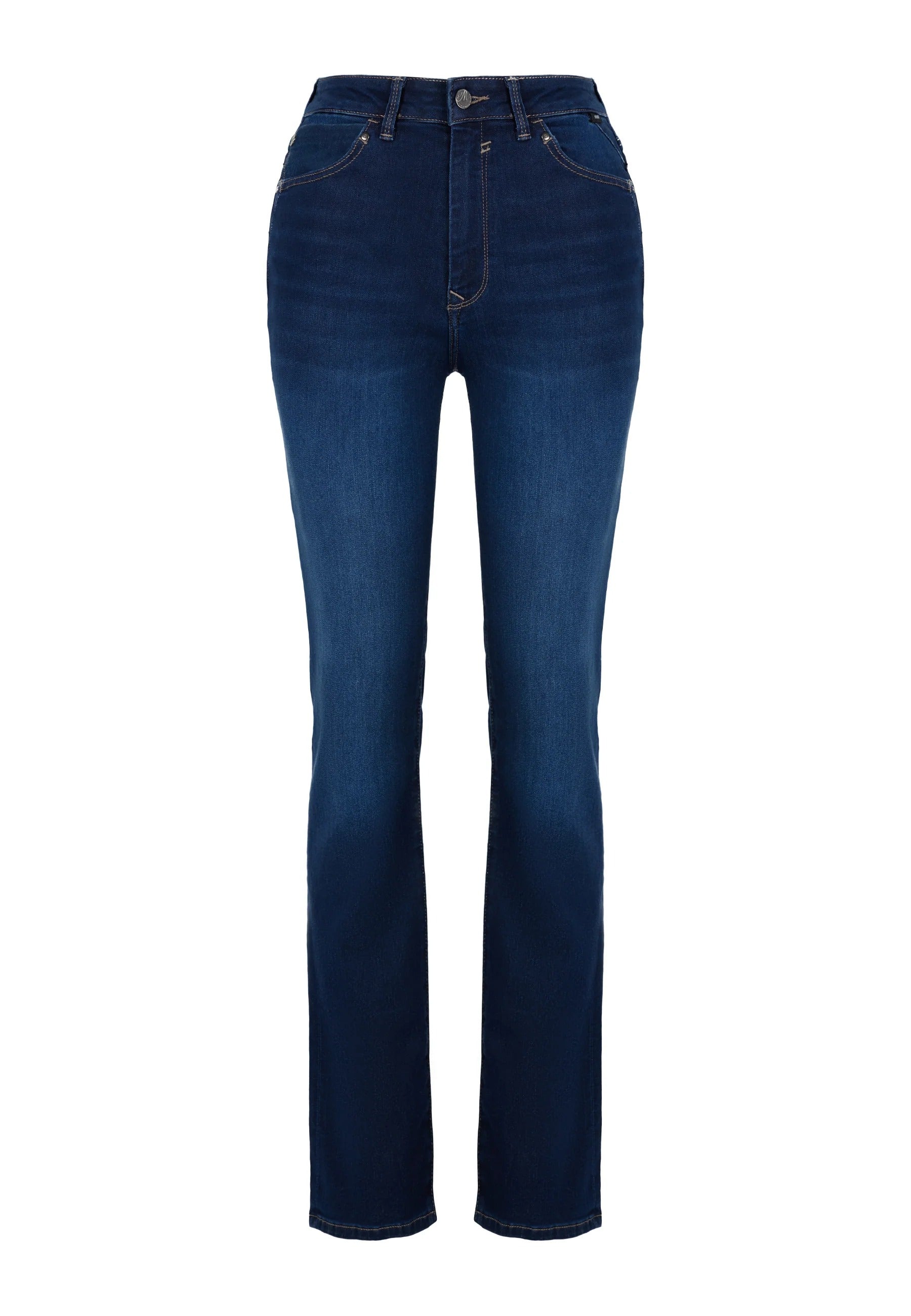Kendra in Deep Uptown Str Jeans Mavi