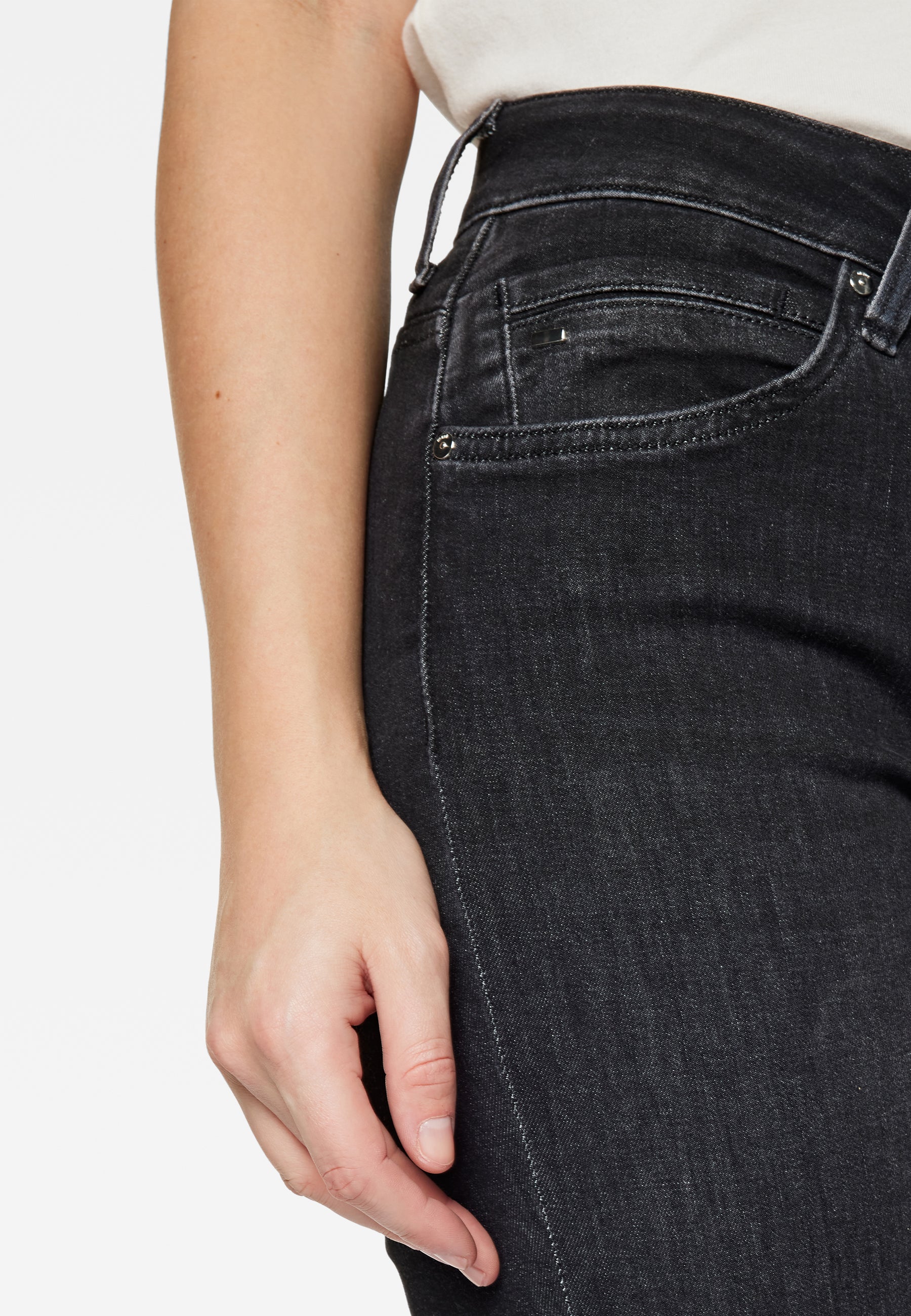 Kendra in Smoke Brushed Glam Jeans Mavi