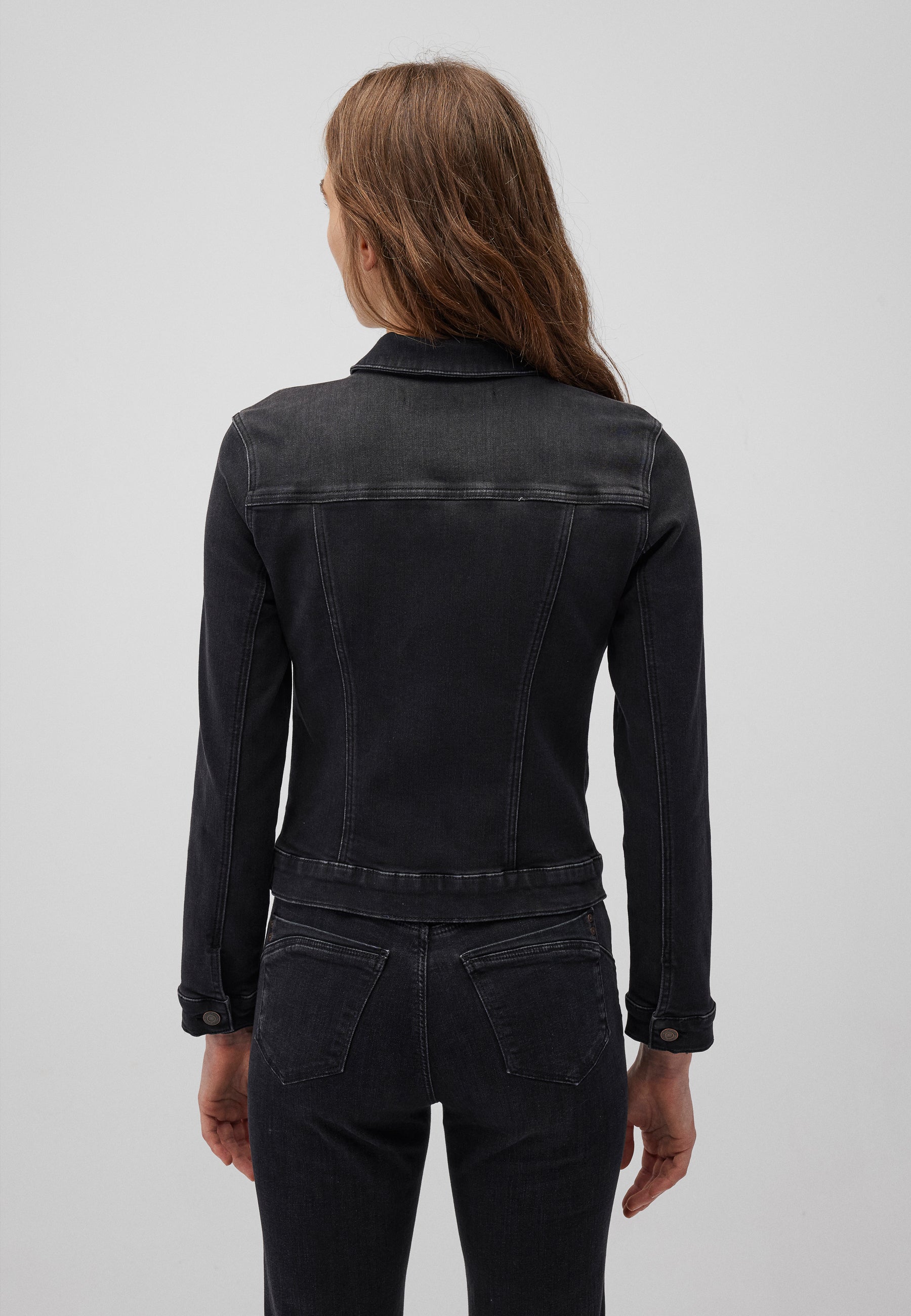 Daisy in Dark Smoke Sporty Jackets Mavi