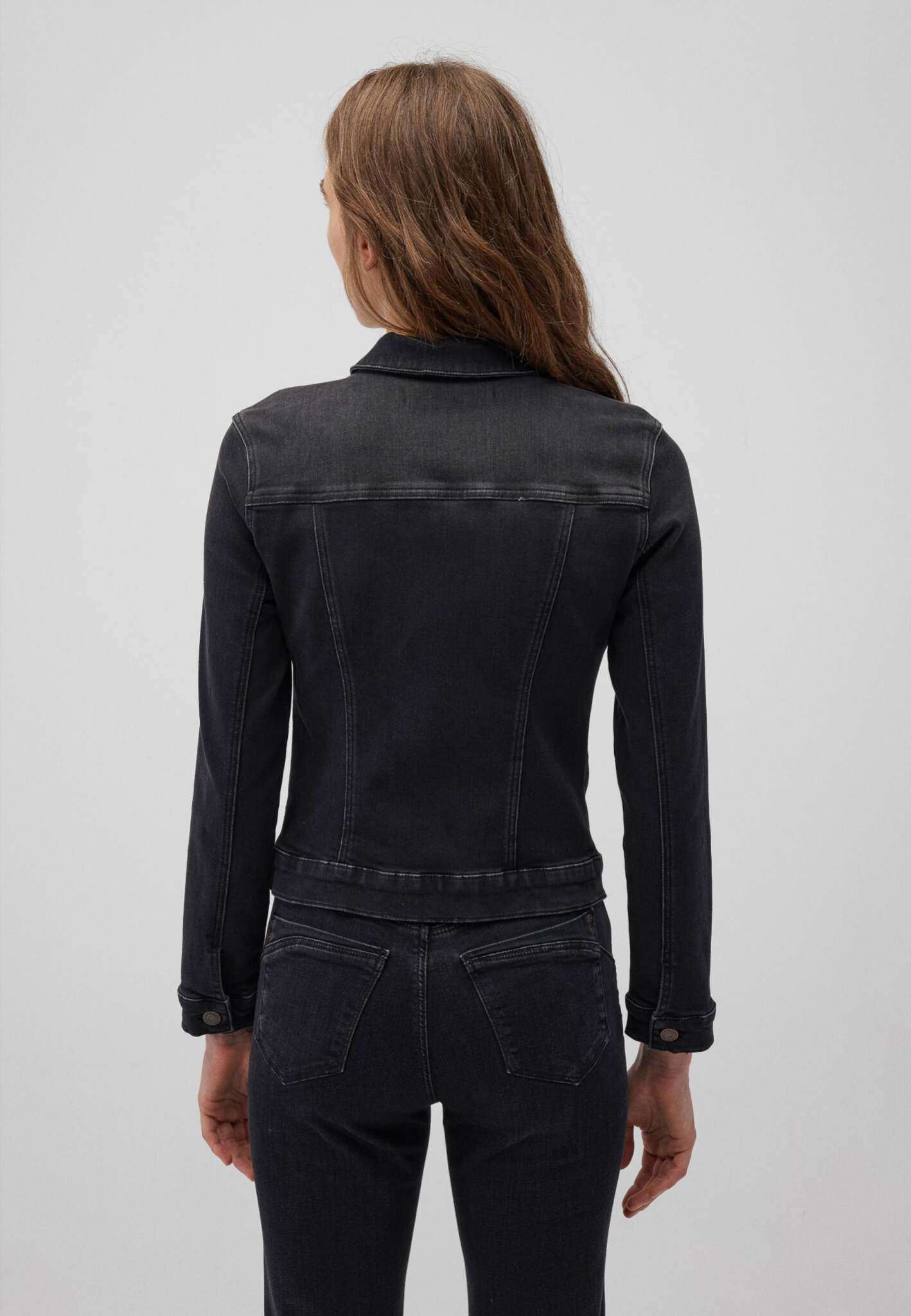 Daisy in Dark Smoke Sporty Jackets Mavi