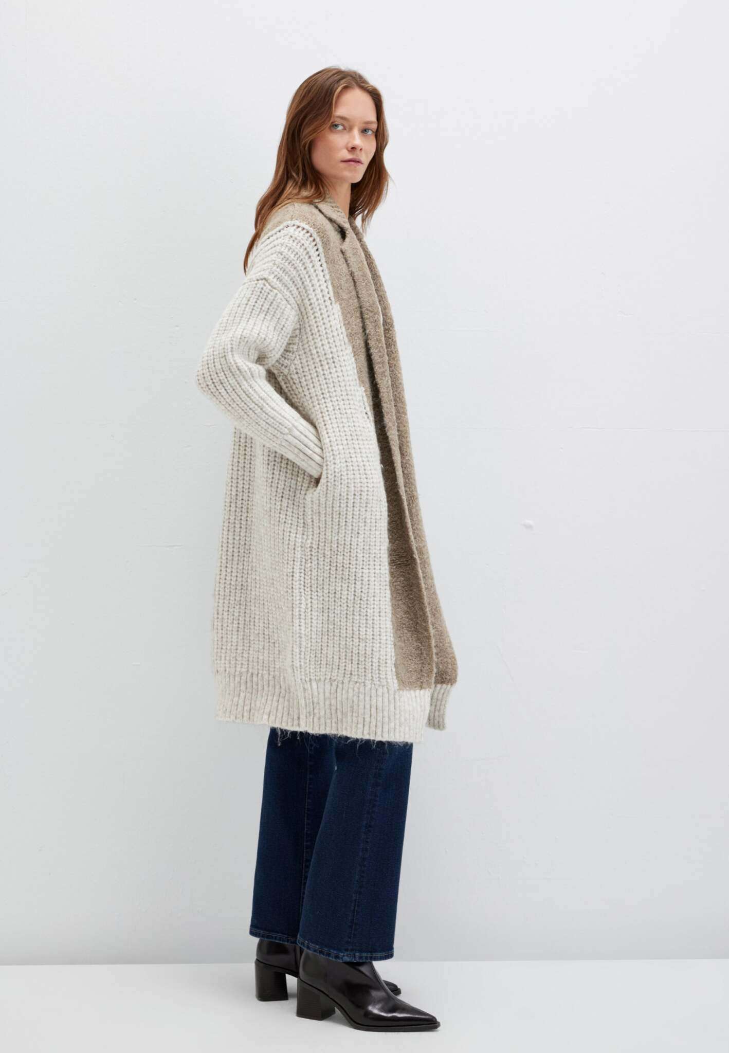 Cardigan in Silver Sage Stripe Cardigans Mavi
