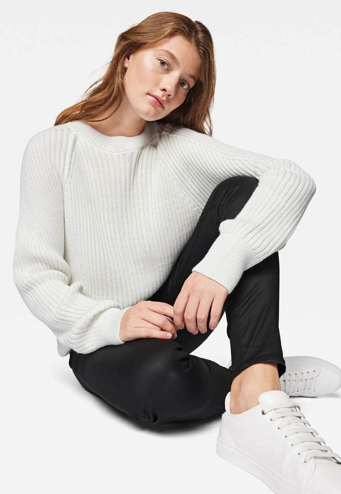 Crew neck sweater in tofu sweater Mavi
