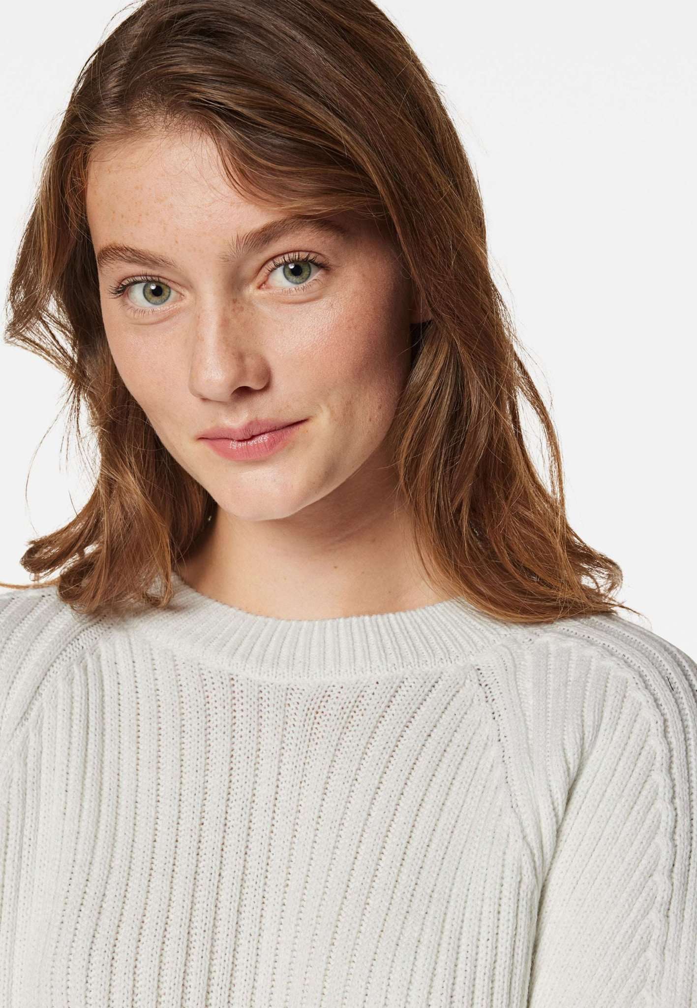 Crew neck sweater in tofu sweater Mavi