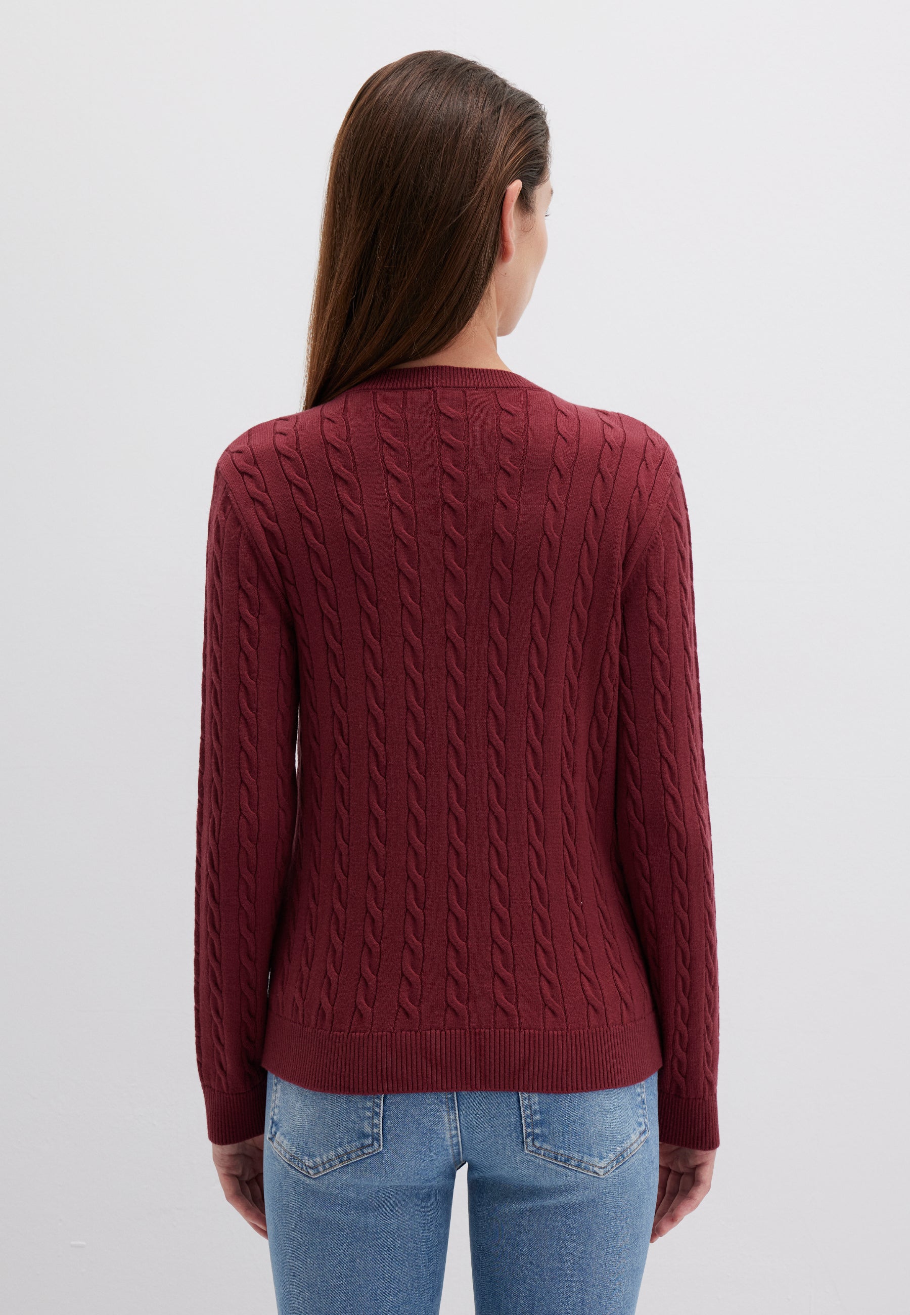 V-neck sweater in cordovan sweater Mavi