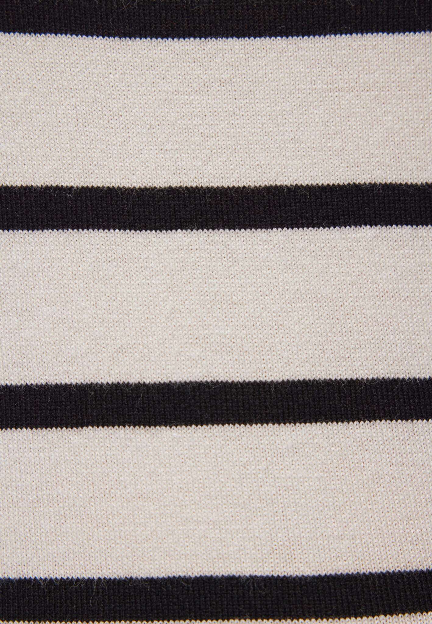 Crew Neck Sweater in Black Stripe Pullover Mavi