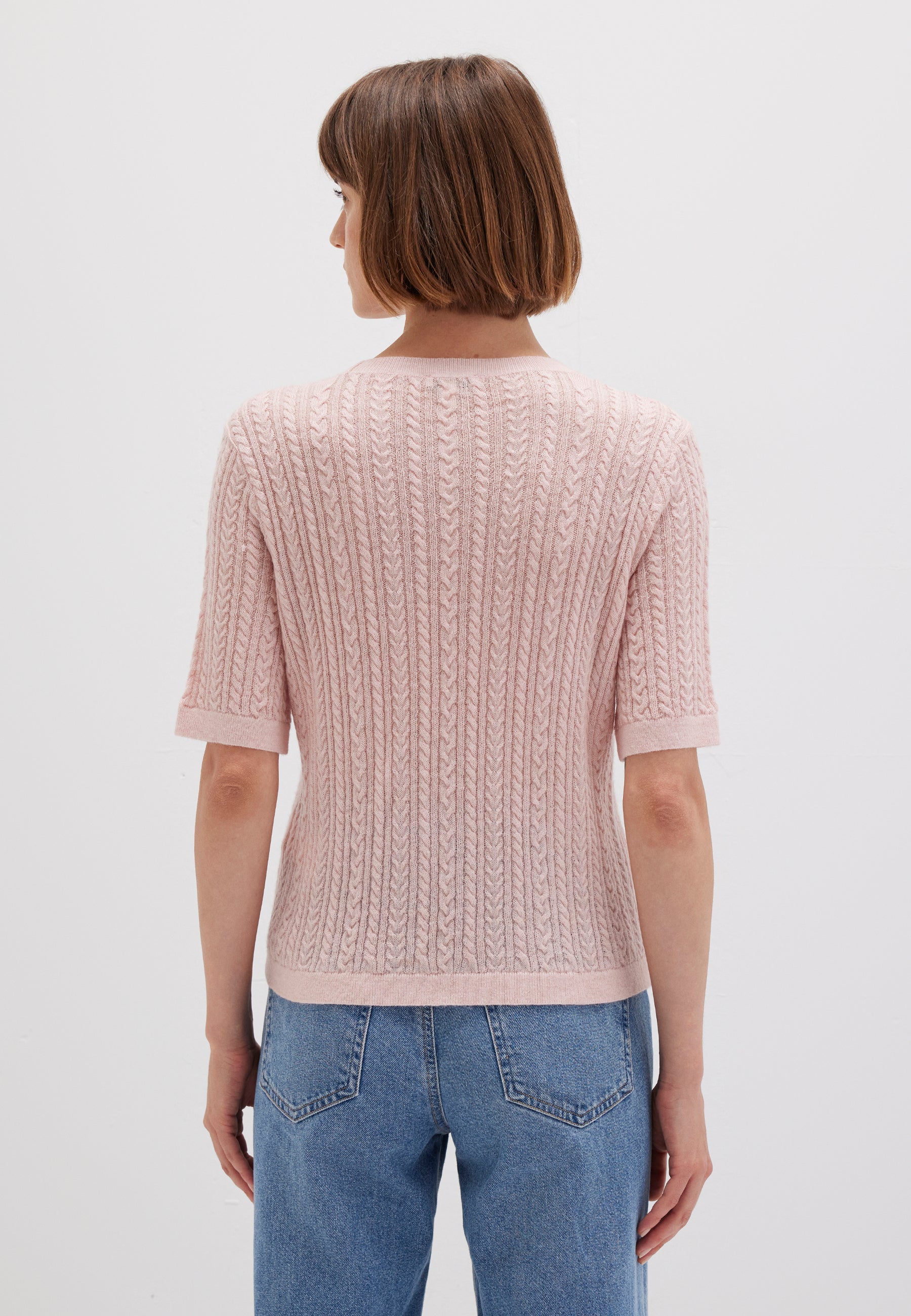 Short Sleeve Tricot in Lotus Melange Sweater Mavi