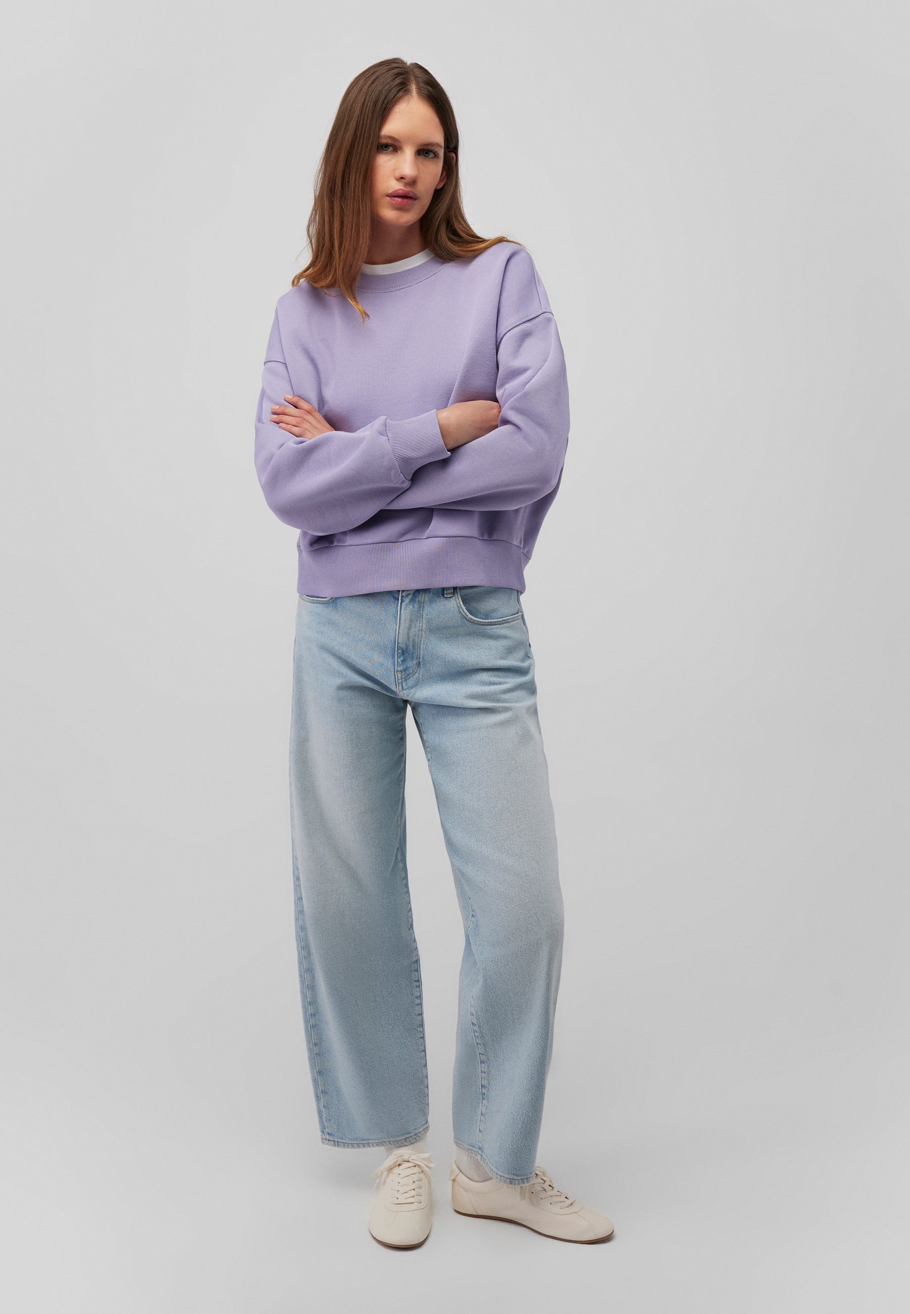 Crew neck sweatshirt in Wisteria Sweatshirts Mavi