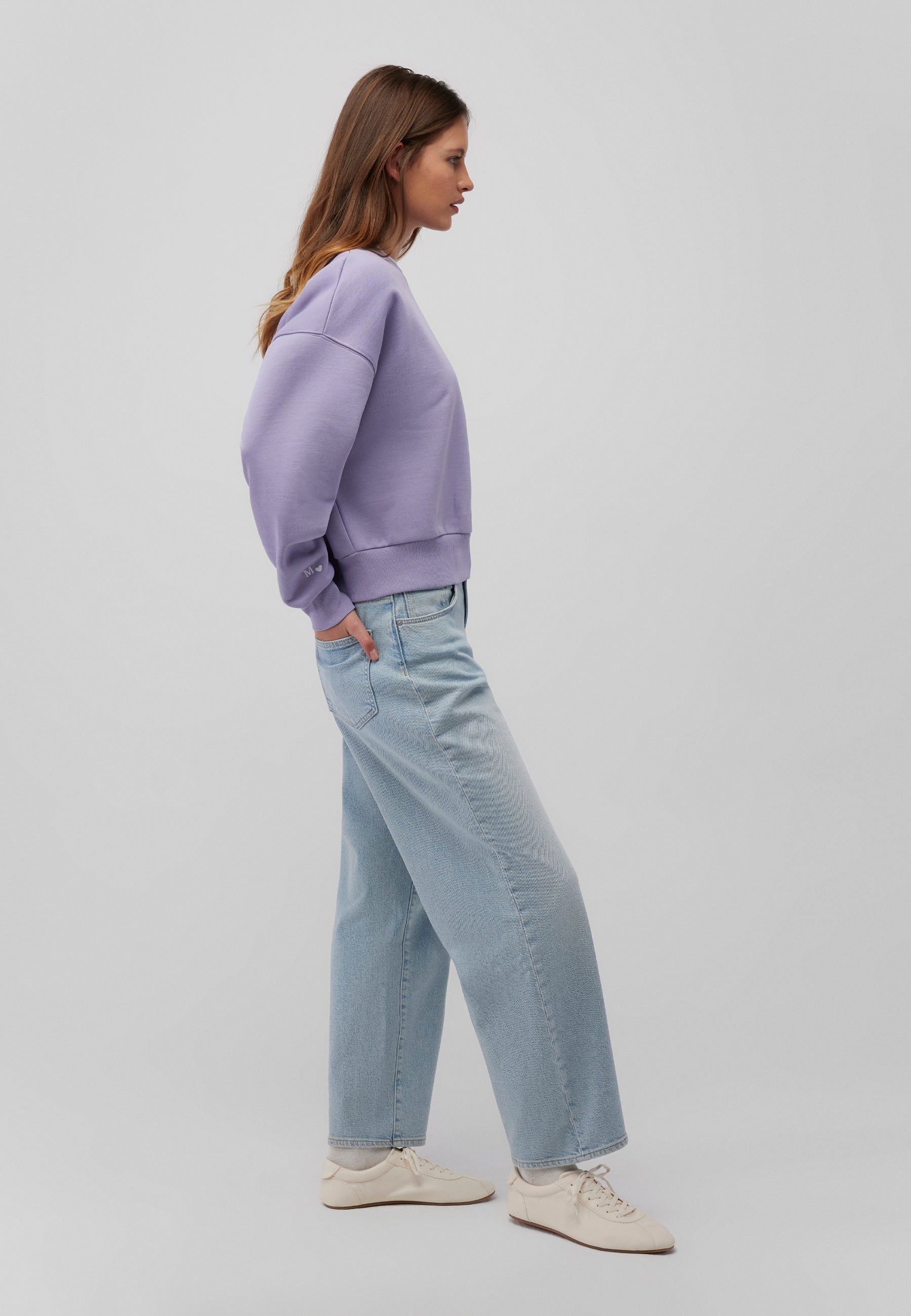 Crew neck sweatshirt in Wisteria Sweatshirts Mavi