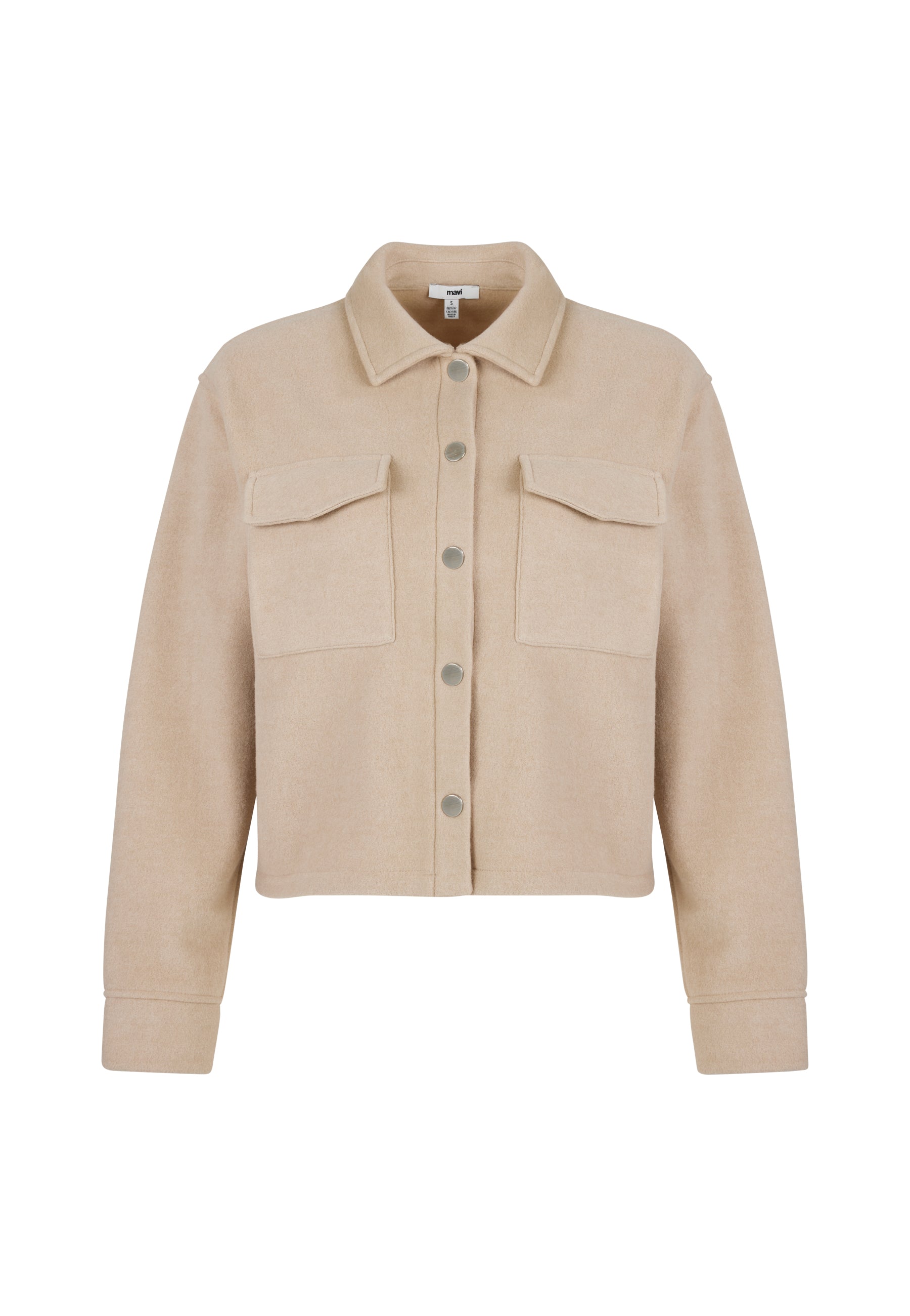 Button sweatshirt in Cobblestone Melange Jackets Mavi