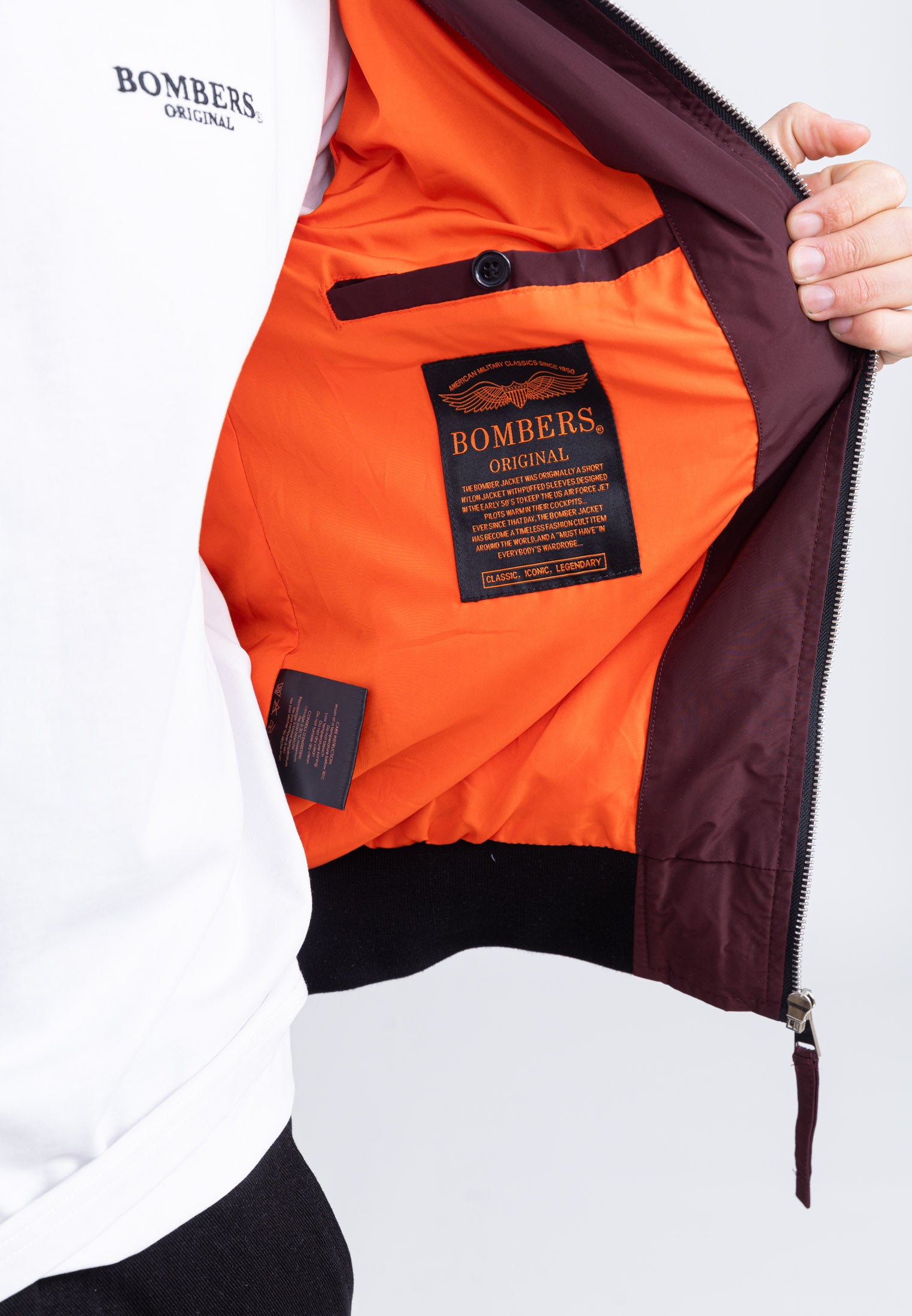 MA1 M Bomber jacket in Burgundy Jackets Bombers Original