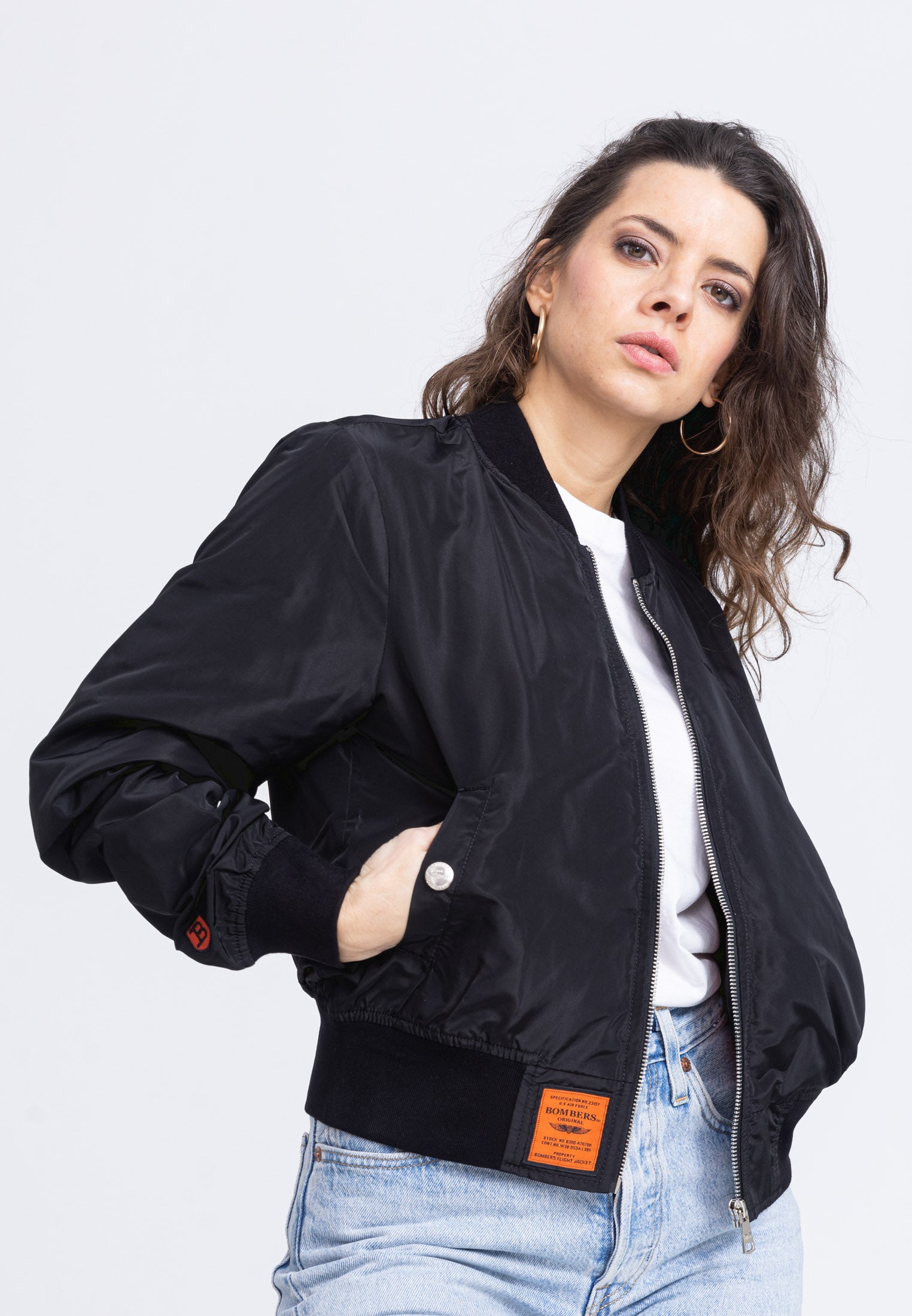 MA1 W Bomber Jacket in Black Jackets Bombers Original