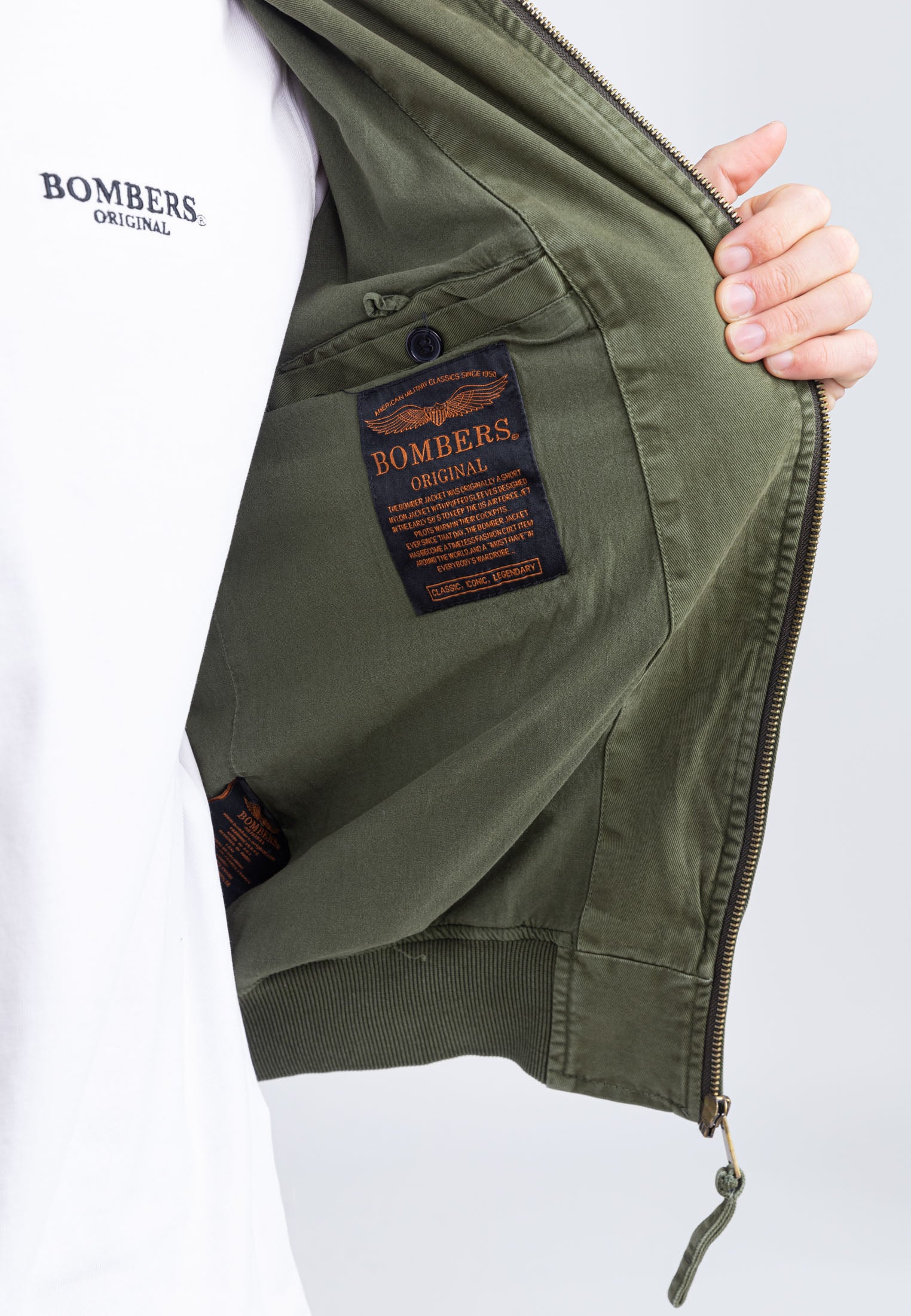 Mac M bomber jacket in kaki Jackets Bombers Original