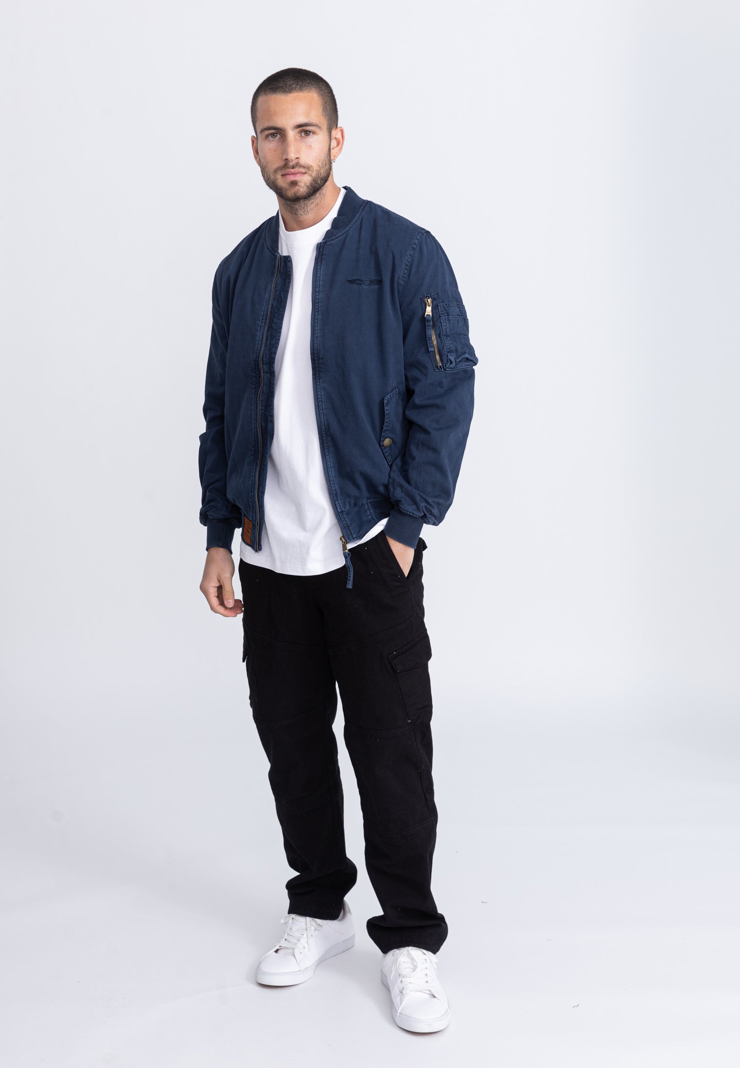 Mac M bomber jacket in Navy Jackets Bombers Original