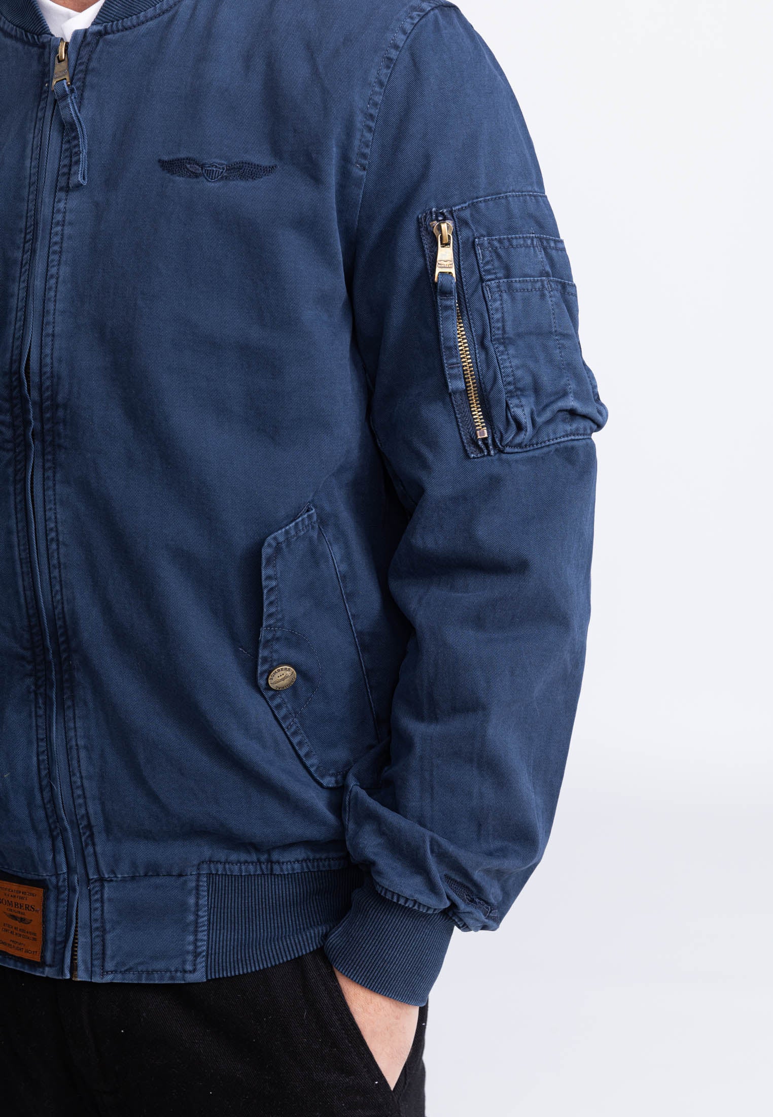 Mac M bomber jacket in Navy Jackets Bombers Original