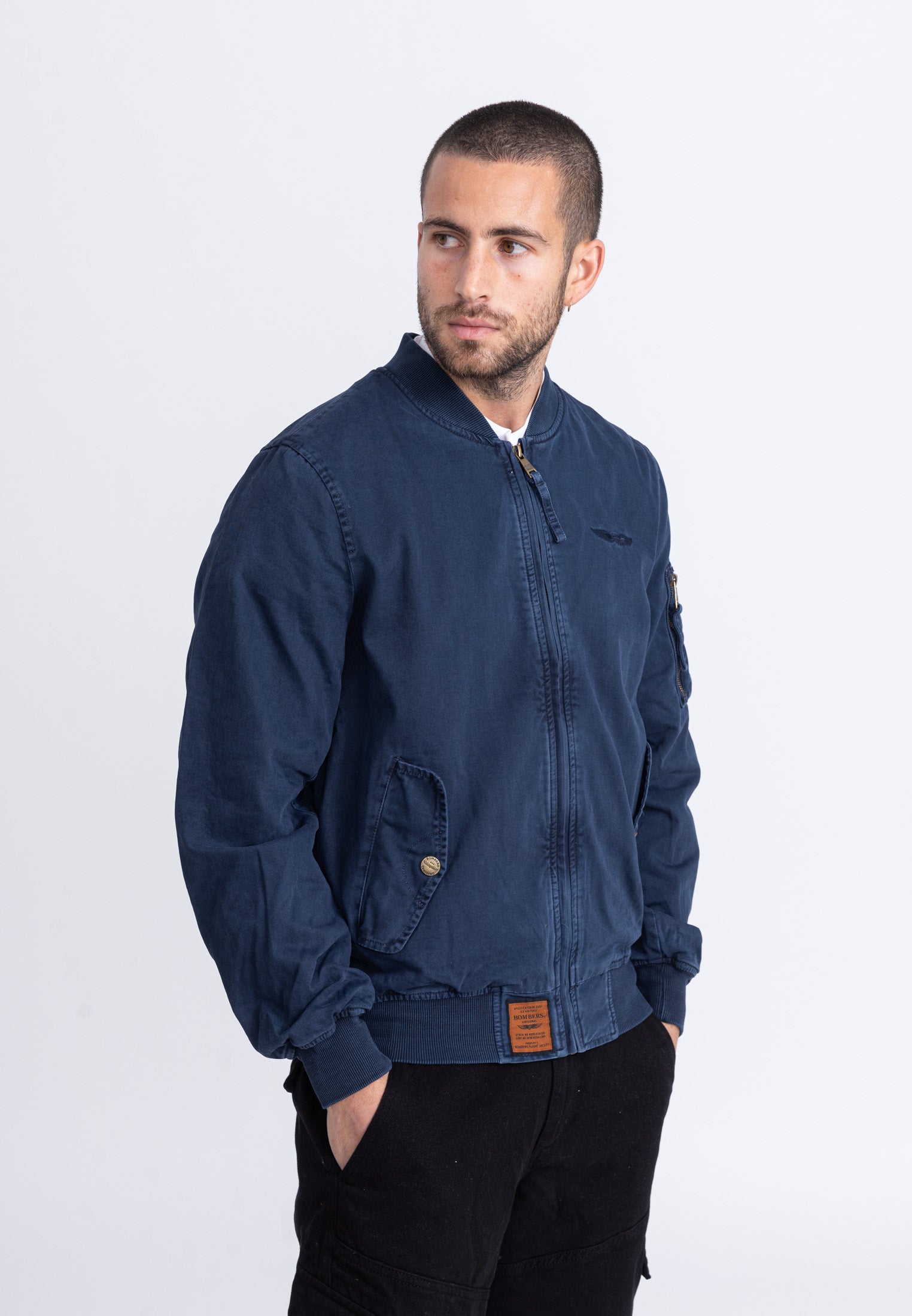 Mac M bomber jacket in Navy Jackets Bombers Original