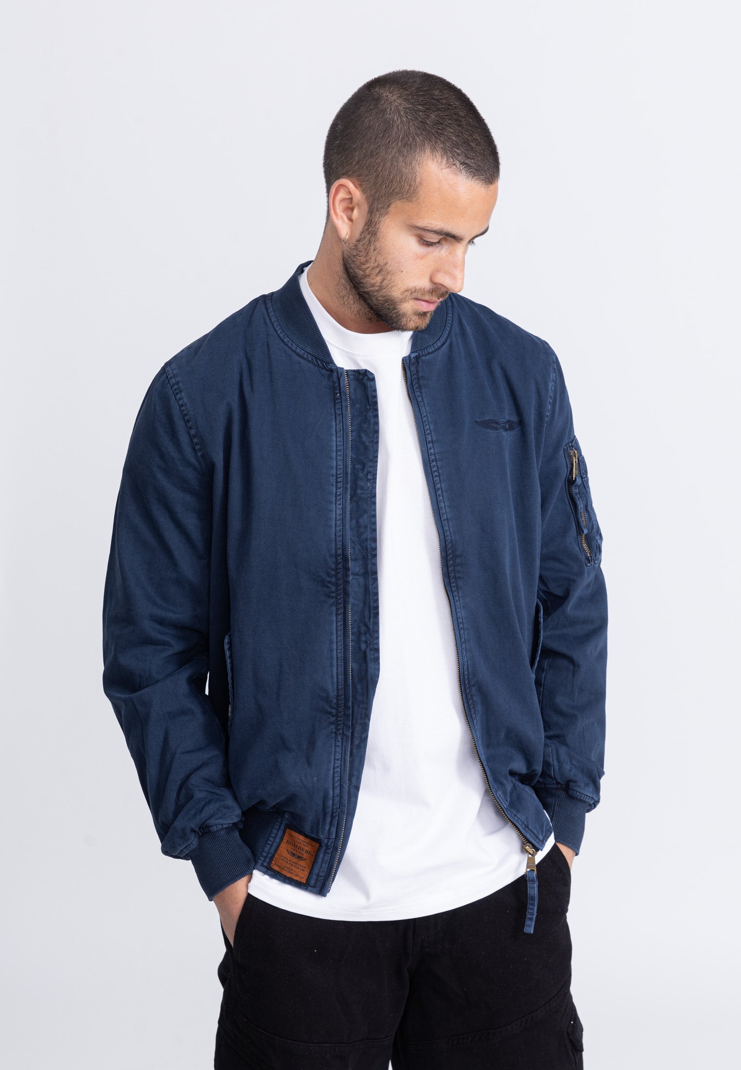 Mac M bomber jacket in Navy Jackets Bombers Original