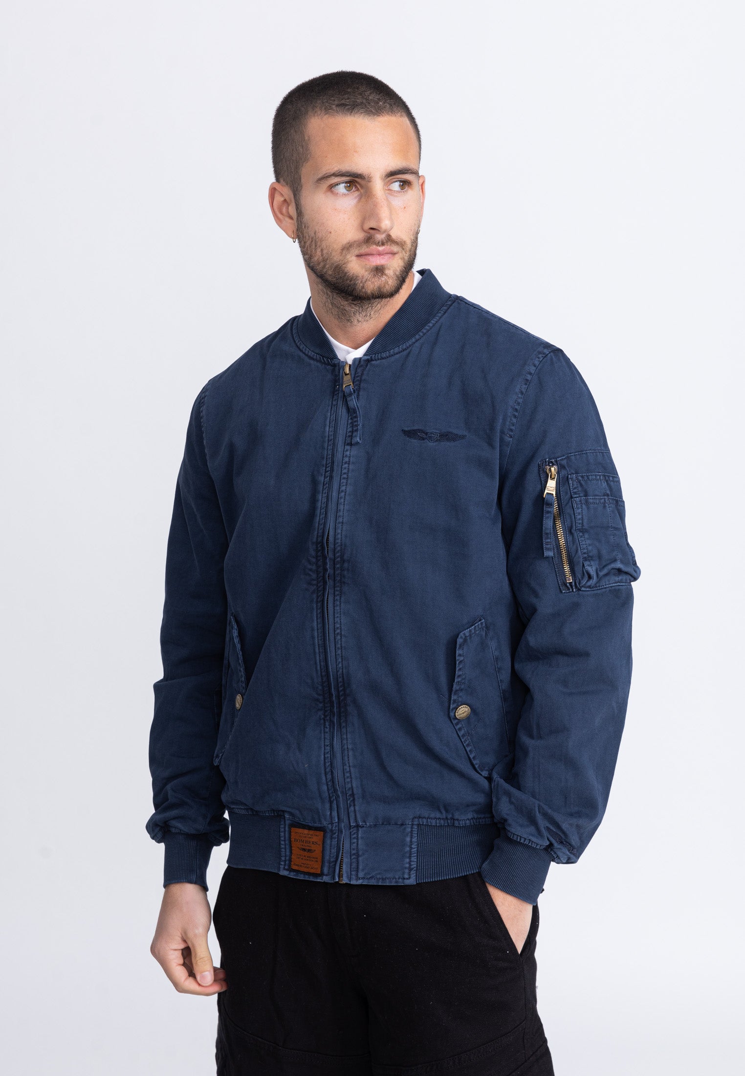 Mac M bomber jacket in Navy Jackets Bombers Original