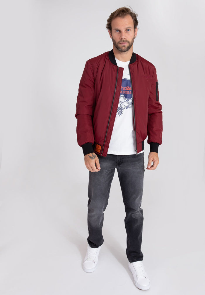 Max M bomber jacket in Burgundy Jackets Bombers Original