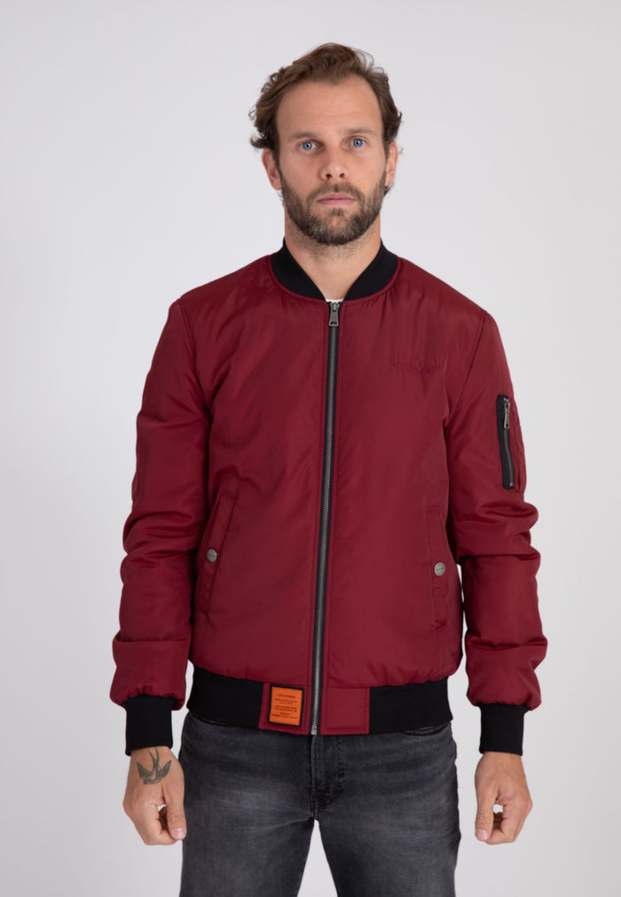 Max M bomber jacket in Burgundy Jackets Bombers Original