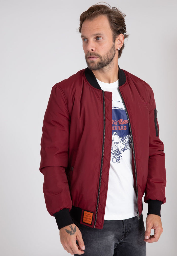 Max M bomber jacket in Burgundy Jackets Bombers Original