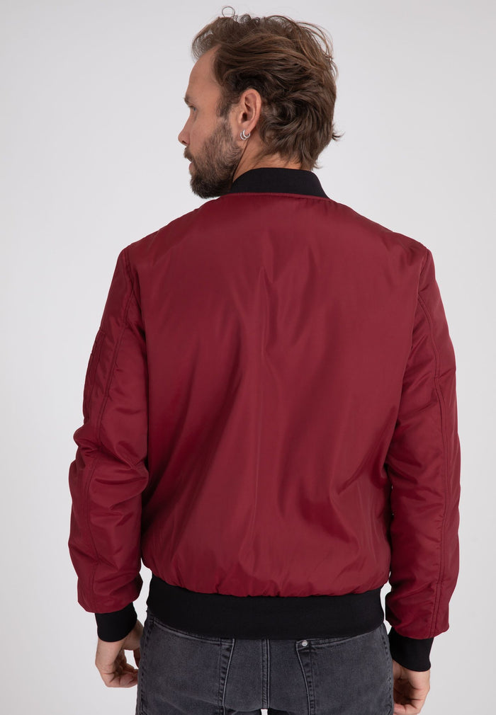 Max M bomber jacket in Burgundy Jackets Bombers Original
