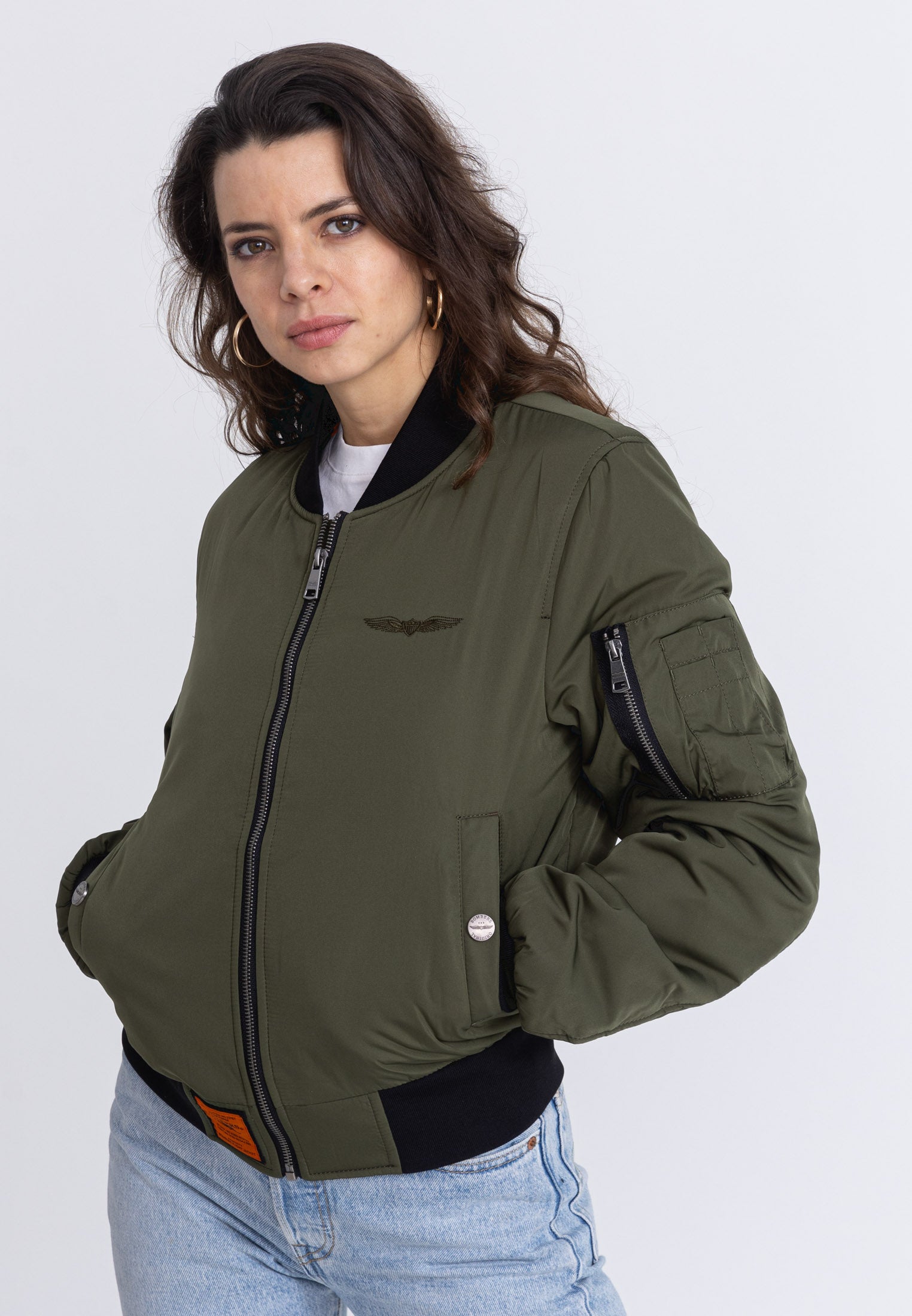 Max W bomber jacket in kaki Jackets Bombers Original