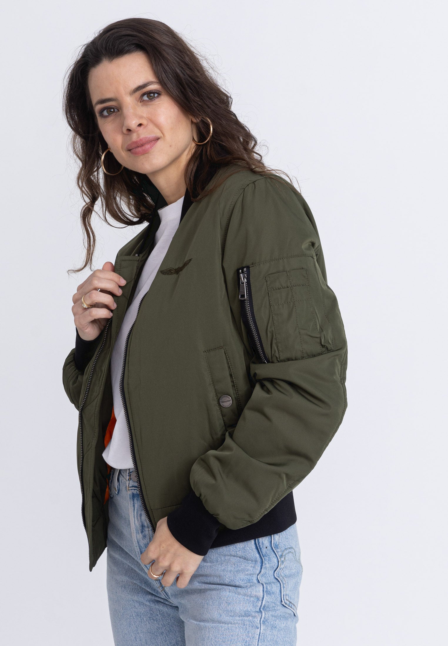 Max W bomber jacket in kaki Jackets Bombers Original