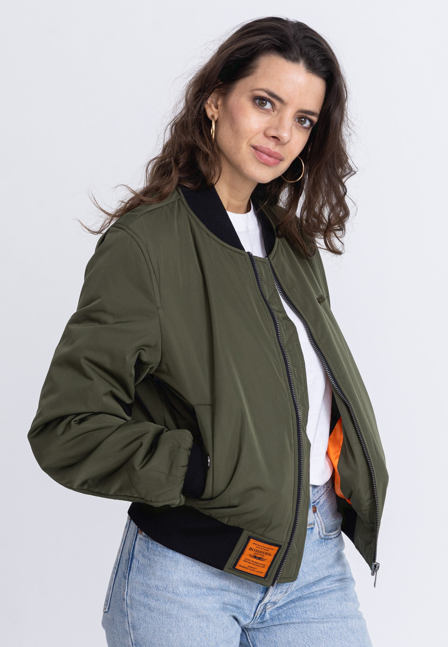 Max W bomber jacket in kaki Jackets Bombers Original